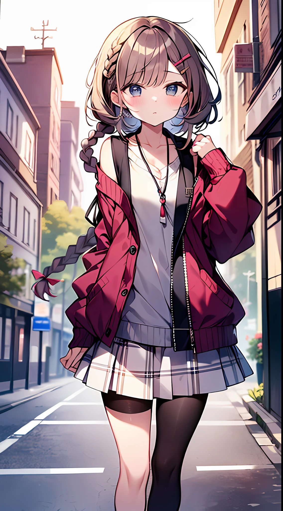 (incredibly absurdres absolutely resolution: 1.5), Best Quality, Masterpiece, Ultra High Definition, 8k, (Multiple Girls), (Pale Cardigan, Sneakers, Skirt) BREAK Shoujo Manga Style, (Loli), Soft Line Art, Digital Enhancement, Shojo Manga Touch, Shoujo Manga Core, ( Hair length to the shoulders))), (((short braid))), entangle, beautiful and aesthetic: 1.5, High quality: 1.3