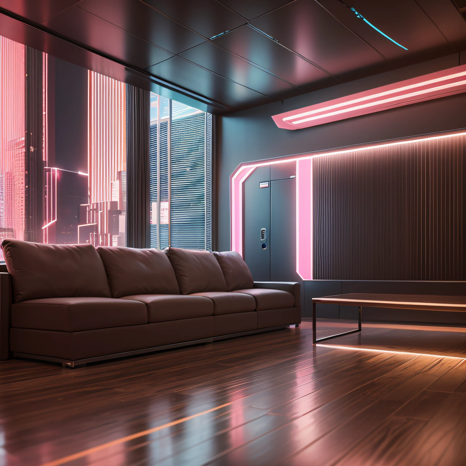 Background, neon, KTV interior feeling, reduced sense of space, realistic, super realistic, in line with physical effects