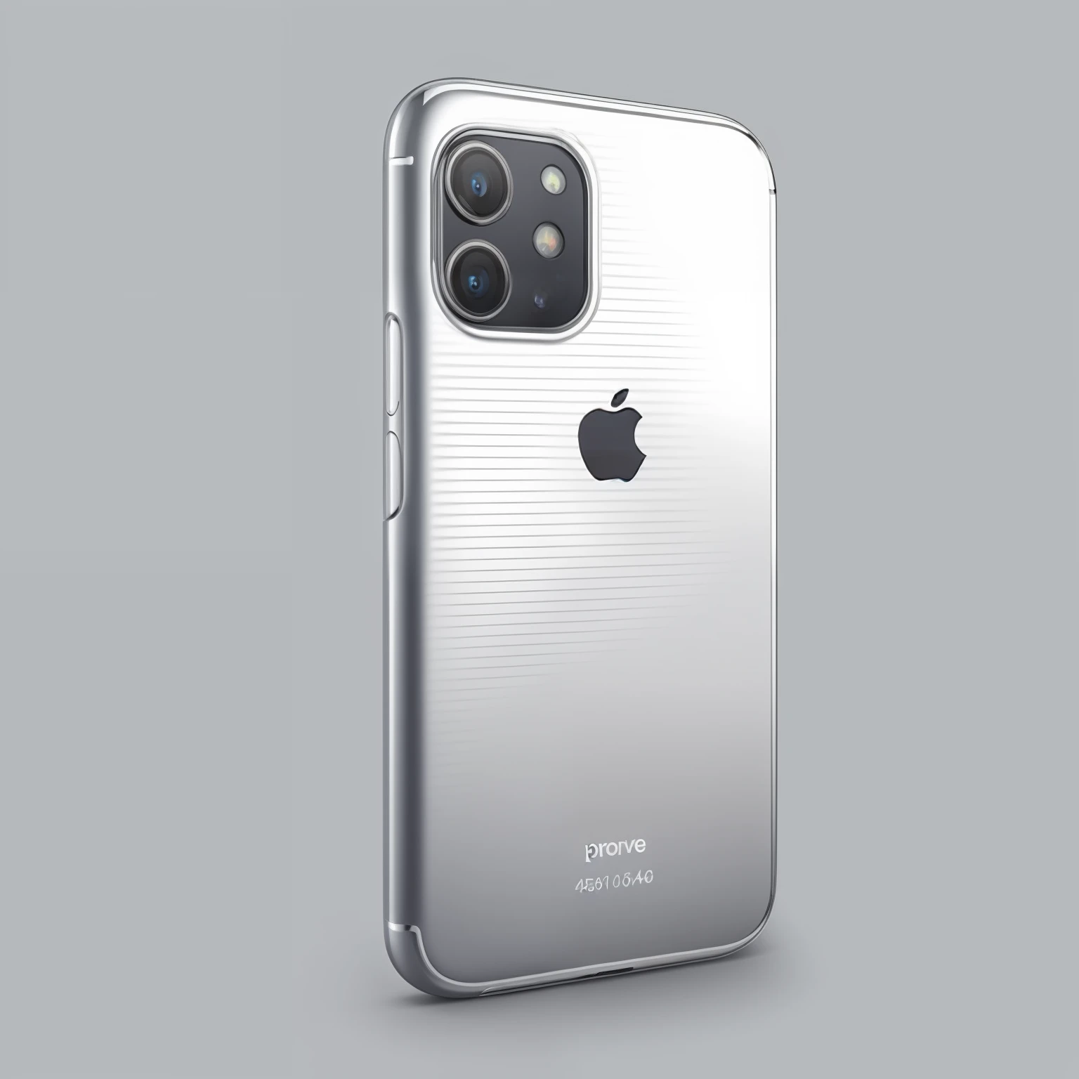 The back of an Apple phone Pure white background Positive 45 degree perspective High quality product promotional image Best quality Clean picture No hands No characters No background