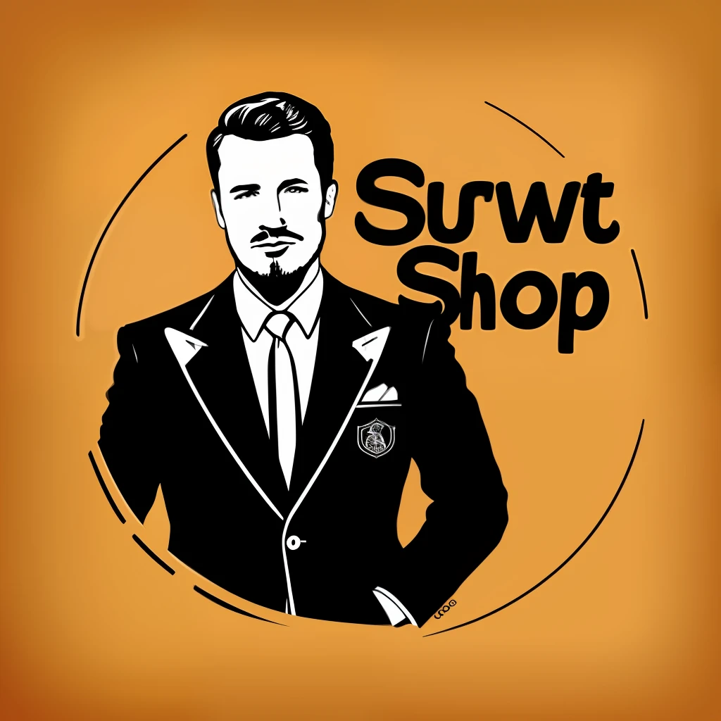 Draw me one logo shop is tailor name is suitcut