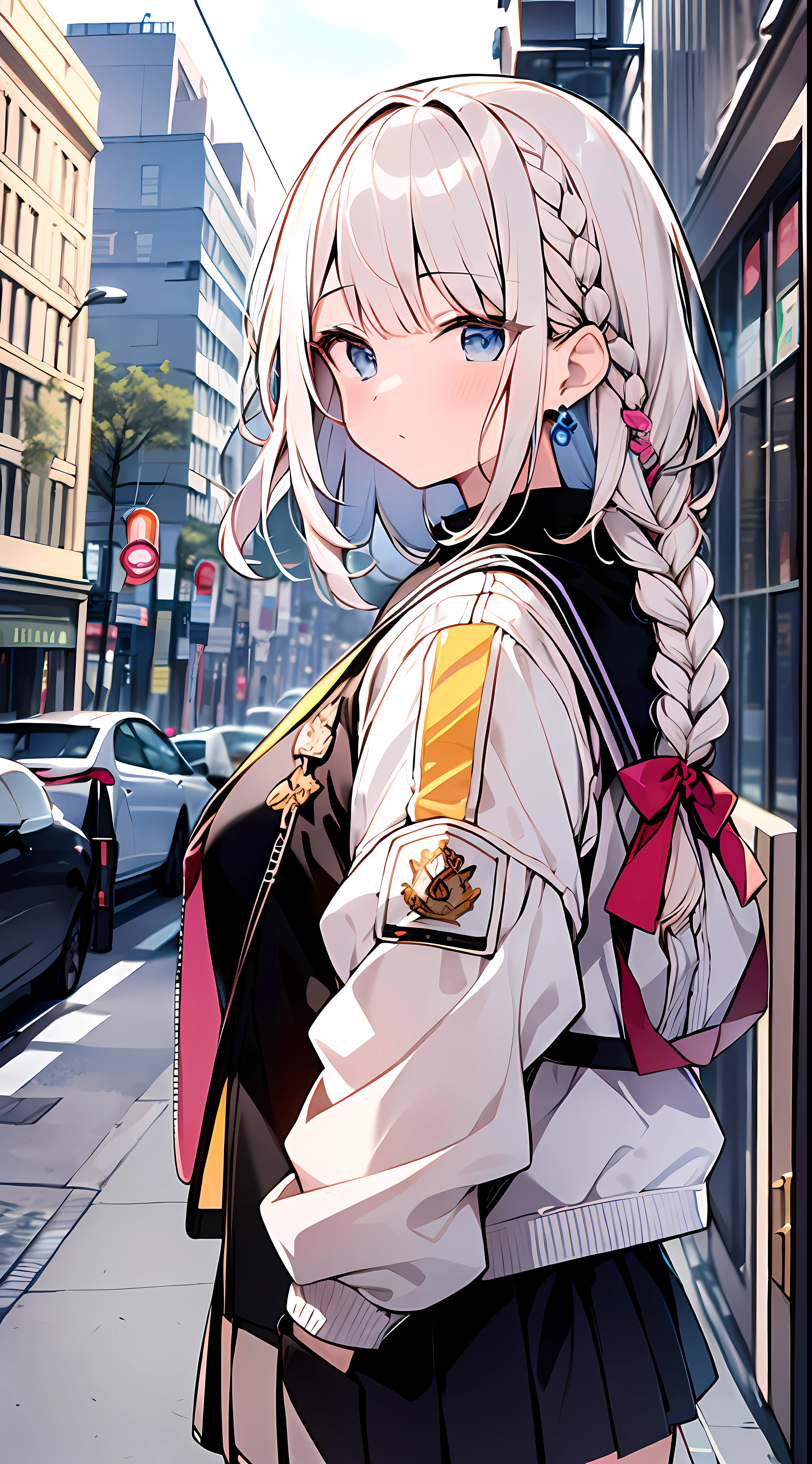 (Incredibly Absurdres Absolutely Resolution: 1.5), Top Quality, Masterpiece, Ultra High Definition, 8k, (Multiple Girls), (Light Colored Jacket, Sneakers, Skirt) BREAK Shoujo Manga Style, (Loli), Soft Line Art, Digital Enhancement, Shojo Manga Touch, Hairstyle Fax, Environmental Change Scene, Hairstyle Fax, Shojo Mangacore, (((Hair length to shoulder))), (((Short braid))), entangle, beautiful and aesthetic: 1.5, High quality: 1.3