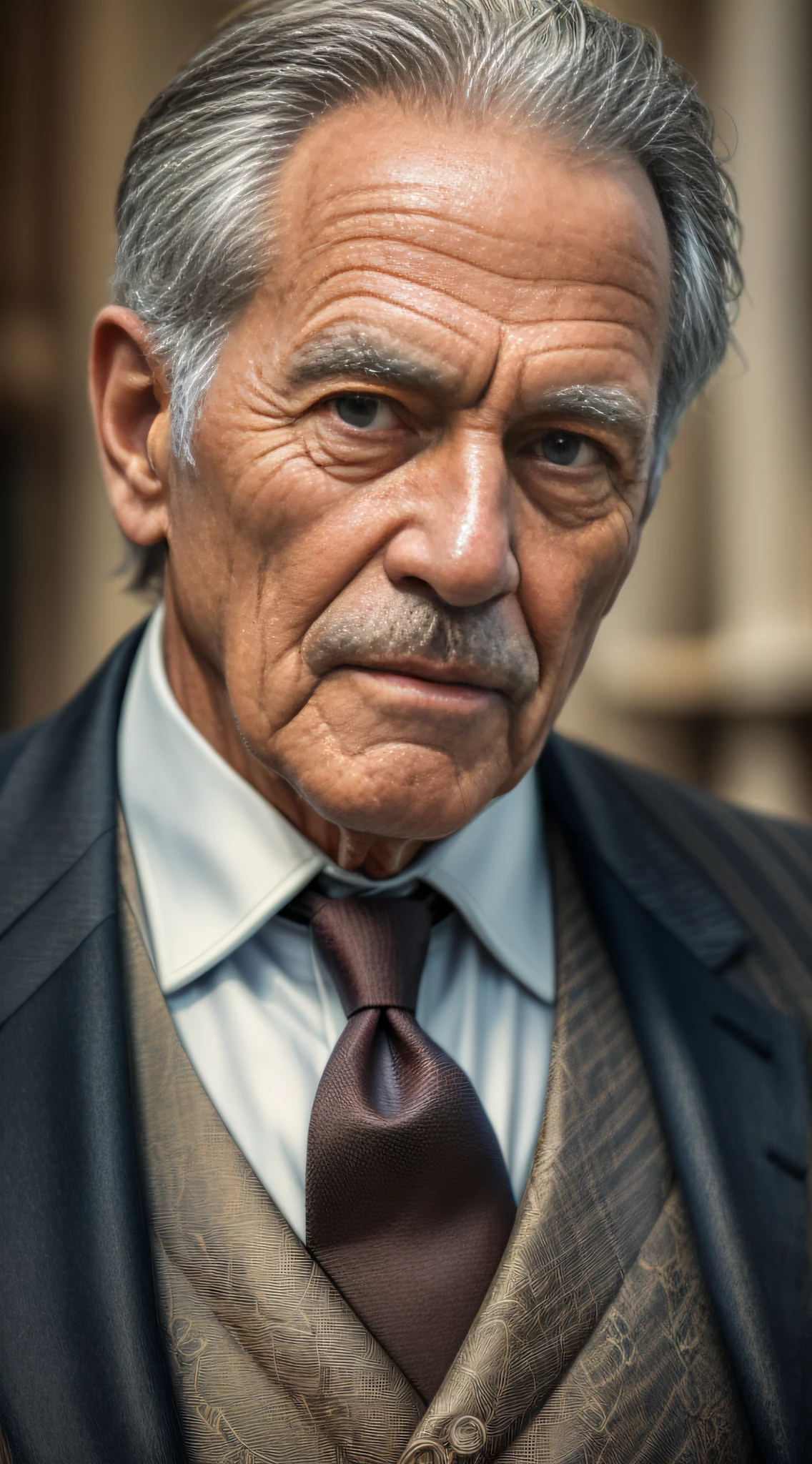 (masterpiece, photorealistic, raw,:1.4), (extremely intricate:1.2), close up, cinematic light, sidelighting, ultra high res, best shadow, RAW, upper body, old man, wearing tailcoat,