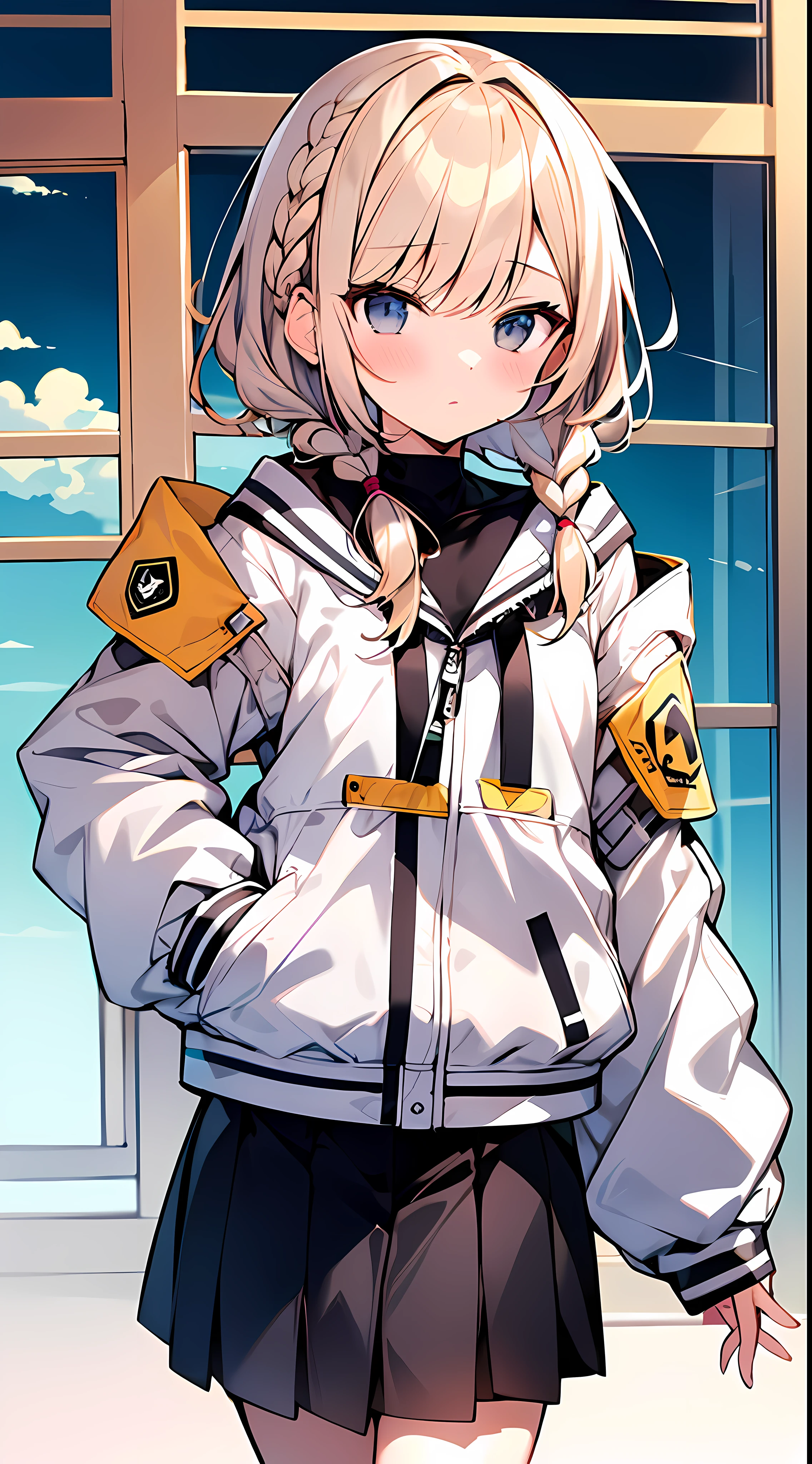 (Incredibly Absurdres Absolutely Resolution: 1.5), Top Quality, Masterpiece, Ultra High Definition, 8k, (Multiple Girls), (Light Colored Jacket, Sneakers, Skirt) BREAK Shoujo Manga Style, (Loli), Soft Line Art, Digital Enhancement, Shojo Manga Touch, Hairstyle Fax, Environmental Change Scene, Hairstyle Fax, Shojo Mangacore, (((Hair length to shoulder))), (((Short braid))), entangle, beautiful and aesthetic: 1.5, High quality: 1.3