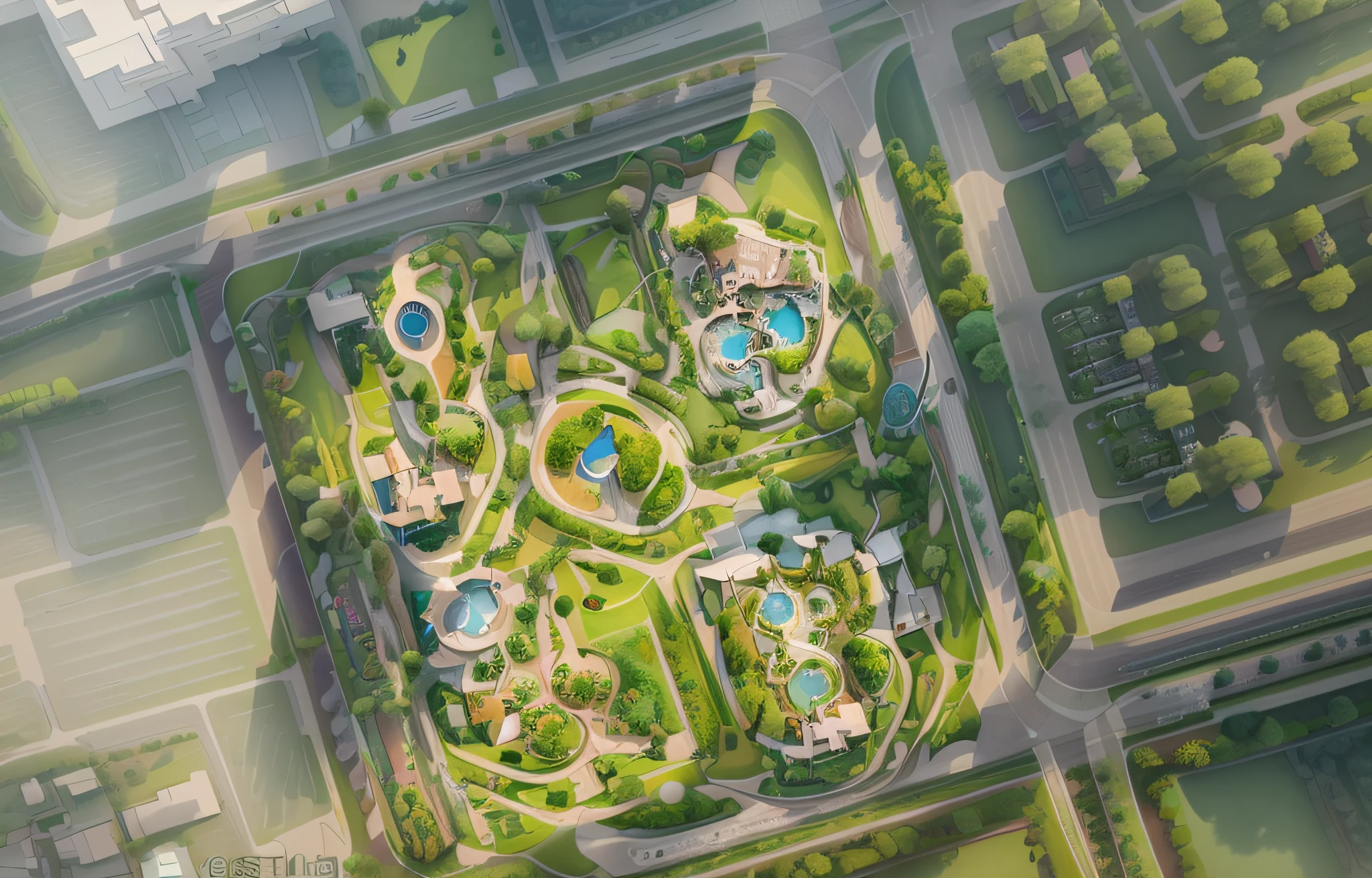 best quality, super detailed, (full detail), (4k),8k, aerial view of a park with lots of trees and ponds, undulations and white buildings, a view of a green park square with lots of trees, best quality, super detailed, (full detail), (4k), 8k, trees, houses, grass, buildings, curved roads, relief. Terrain, gallery, aerial view of park with lots of trees and many buildings, aerial illustration, aerial view, aerial view, aerial view, overhead view, overhead view, isometric aerial view, aerial view, [top view]!!, top view, top view, aerial view, aerial view, aerial view, aerial view, aerial view, aerial view, Aerial view of a green square with many trees, satellite view, aerial illustration, top view, aerial view, aerial view, aerial view, aerial view, aerial view, aerial view, aerial view from top to bottom, aerial view, aerial view from above, park, center of gravity zone, top view, isometric aerial view, aerial view, aerial view, aerial view, isometric aerial view, isometric aerial view, aerial view, [ Top view]!!, top view, aerial view, from top view, satellite view, Vertical panorama of color plan, terrain, gallery, runway, aerial view of park with water park and curved road network, photos taken from above, complex 3D rendering, complex 3D rendering, realistic rendering Aerial view of a park with a large number of trees and many buildings, aerial illustration, aerial view, aerial view, aerial view, aerial view, aerial view, aerial view from top down, isometric aerial view, aerial view, [ Top view ]!!, Top view, Aerial view, Top view, Satellite view --auto --s2
