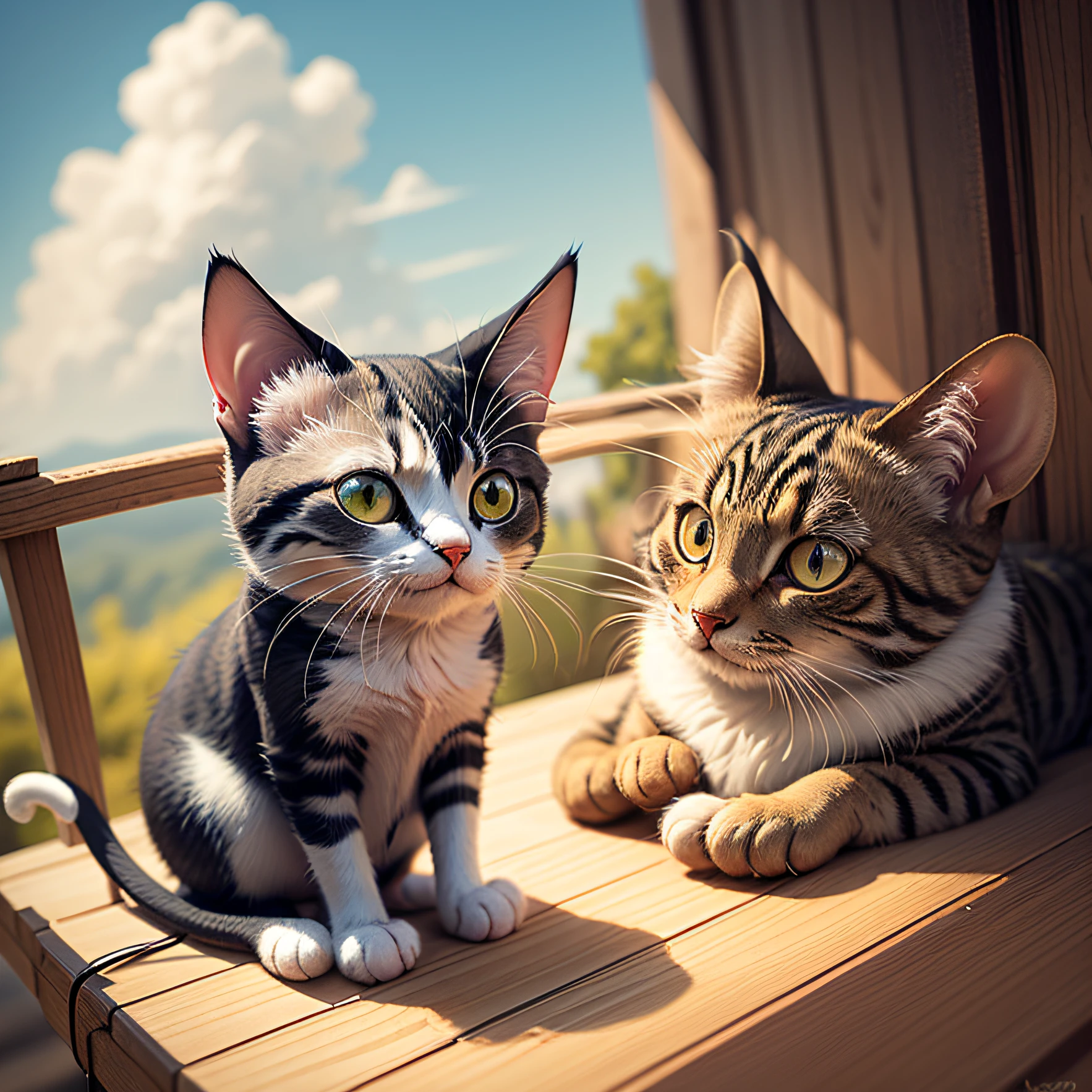 Cartoon cat and mouse, classic moments --auto