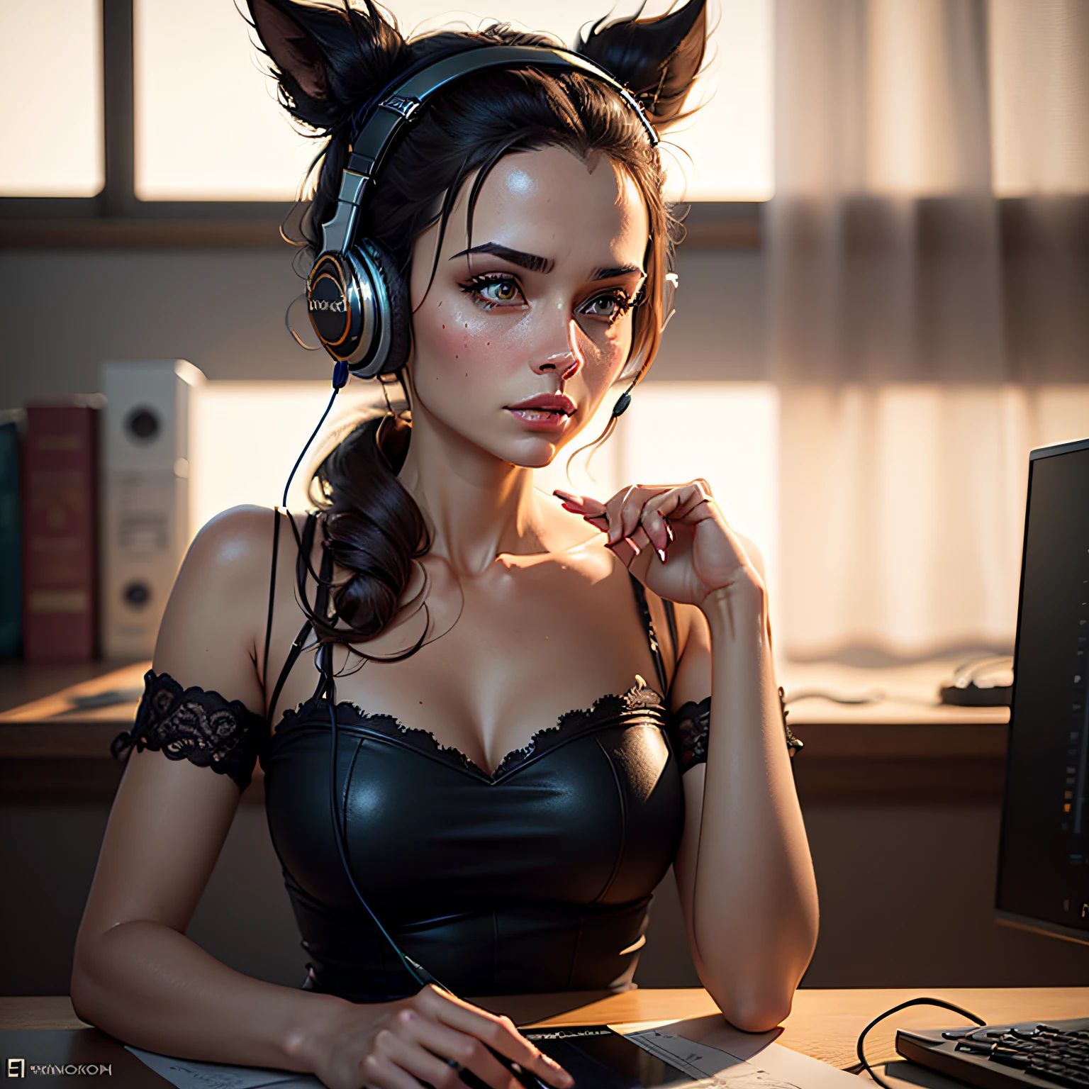 headphones, 3d model, unreal engine realistic render, 8k, micro detail, intricate, elegant, highly detailed, centered, digital painting, artstation, smooth, sharp focus, illustration, tomasz alen kopera, wlop --auto