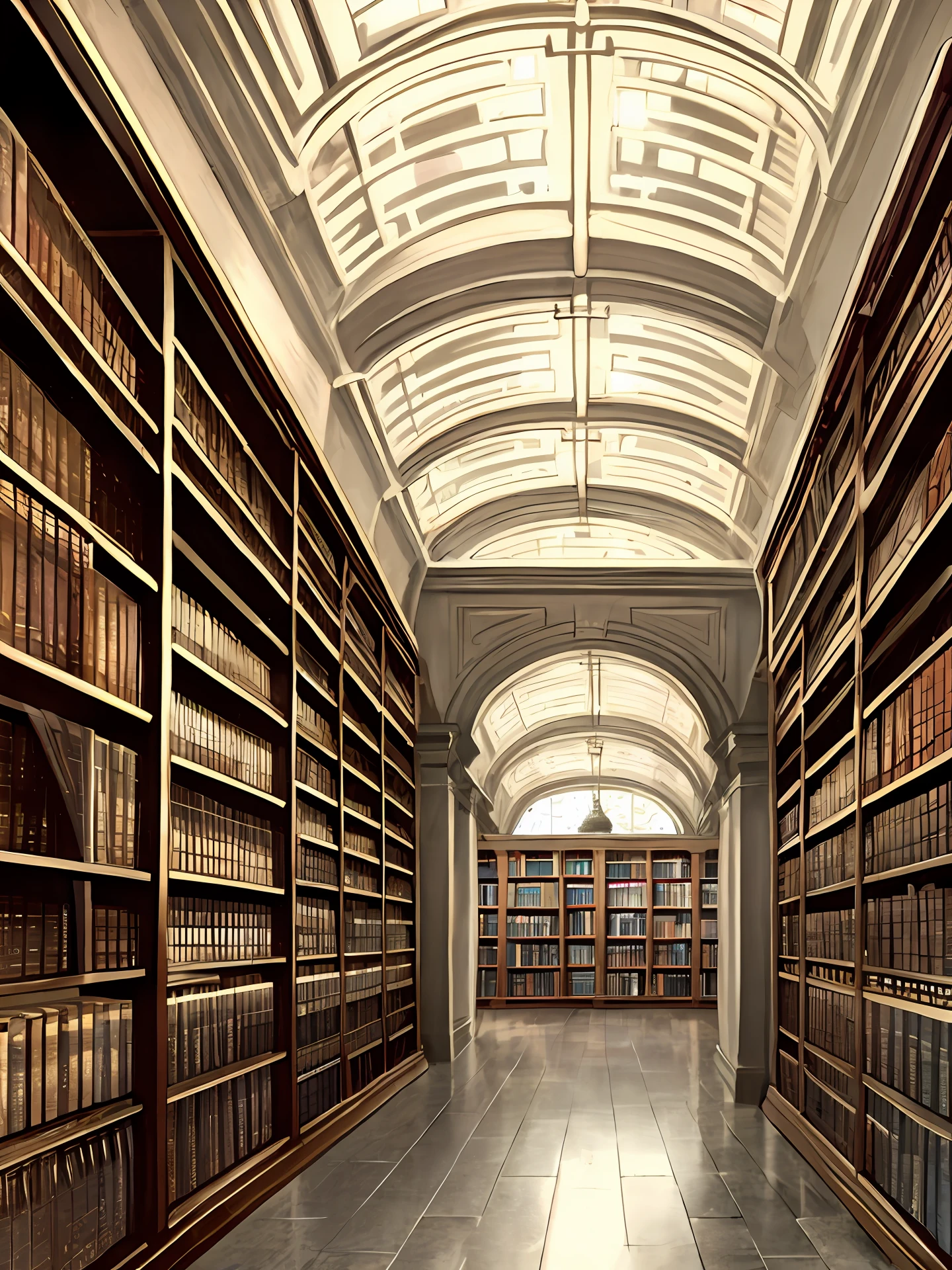 Library of old memories Bookshelves lined with magic books
Western-style building octagon magic large place