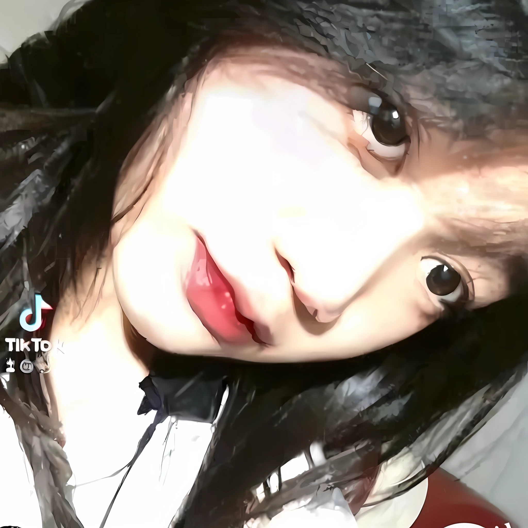 there is a woman with long black hair and a red lipstick, 18 years old,, 1 6 years old, 19-year-old girl, very very low quality picture, xintong chen, 2 2 years old, 2 7 years old, zmonzheng, 2 3 years old, 2 8 years old