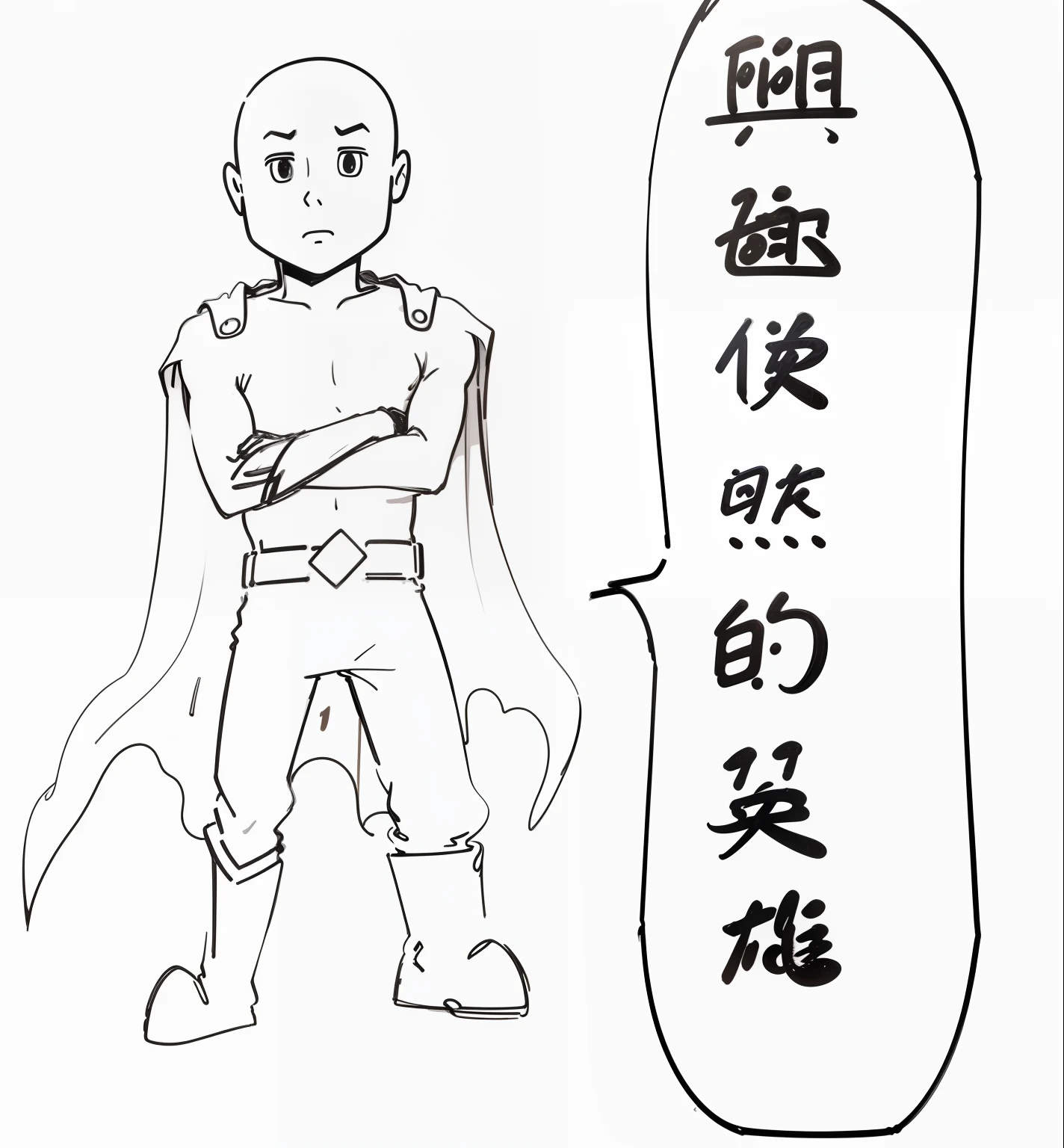 (Ultra detailed), (Masterpiece), (Best Quality), (Very detailed CG unit 8k wallpaper), A bald superman with cape, (male), Sunny appearance, White cape, red boots (((Visible Magic Aura)), (((Upper body))), Light around the head, Soft light, Concept art, Dim light, Forbidden magic accessories, Movie, Highly detailed, Stylized wallpaper --auto
