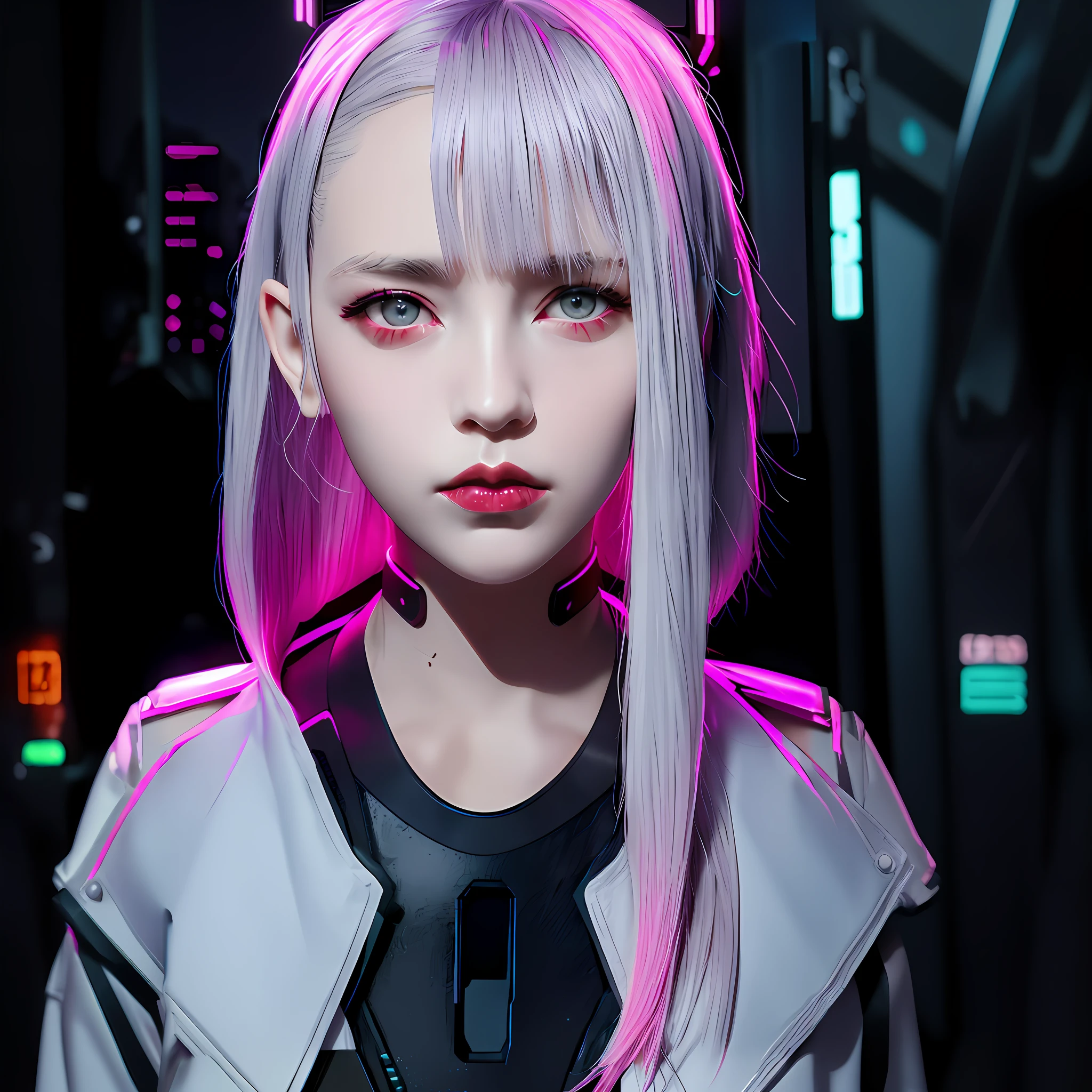 anime girl with pink hair and a futuristic outfit in a city, hyper-realistic cyberpunk style, cyberpunk anime girl, digital cyberpunk anime art, dreamy cyberpunk girl, anime style. 8k, female cyberpunk anime girl, digital cyberpunk - anime art, portrait anime space cadet girl, the cyberpunk girl portrait, beautiful cyberpunk girl face, anime styled 3d, photorealistic anime girl render