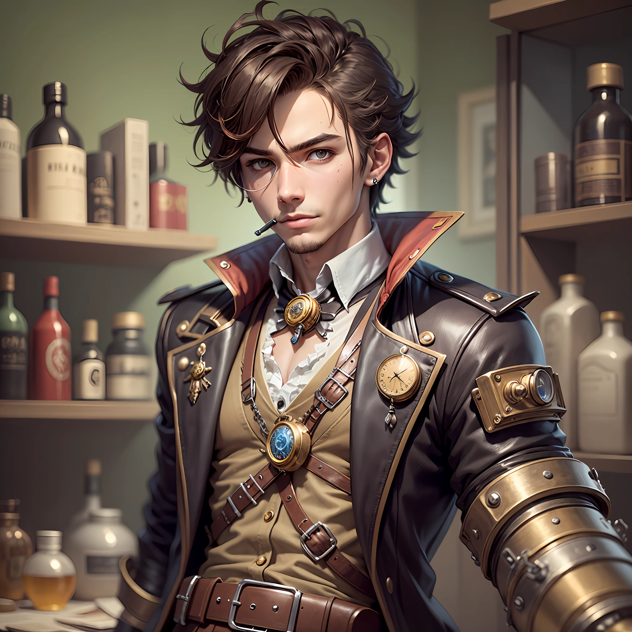 steampunk alchemist boy