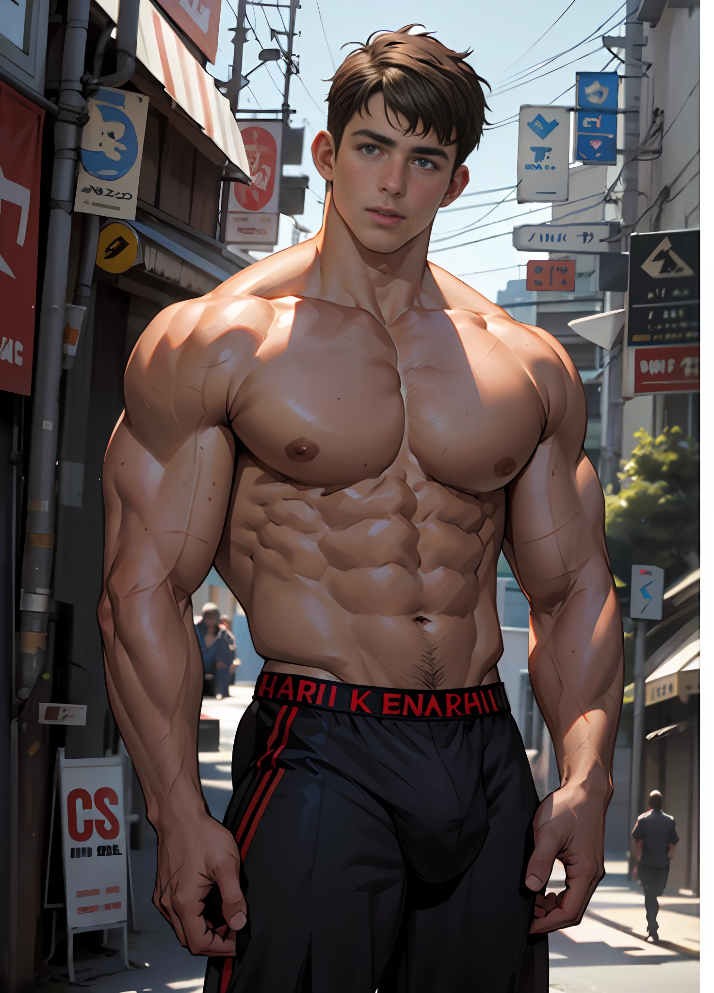 (RAW photo, best quality), (realistic, photo-realistic:1.3), Miguel o'hara wearing a spiderman's costumes, masterpiece, an extremely manly and masculine, extremely detailed, CG, unity , 2k wallpaper, Amazing, finely detail, extremely detailed CG unity 8k wallpaper, huge filesize, ultra-detailed, highres, absurdres, soft light, pietroboselli person, tan skin, detailed fingers, extremely detailed eyes and face, beautiful detailed nose, beautiful detailed eyes, light on face, looking at viewer, (1man, mature face), realistic face, realistic body, big bulge on underwear, big rounded ass