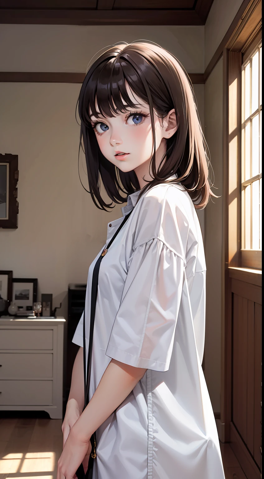 masterpiece, highres, professional light, 1girl, indoors
