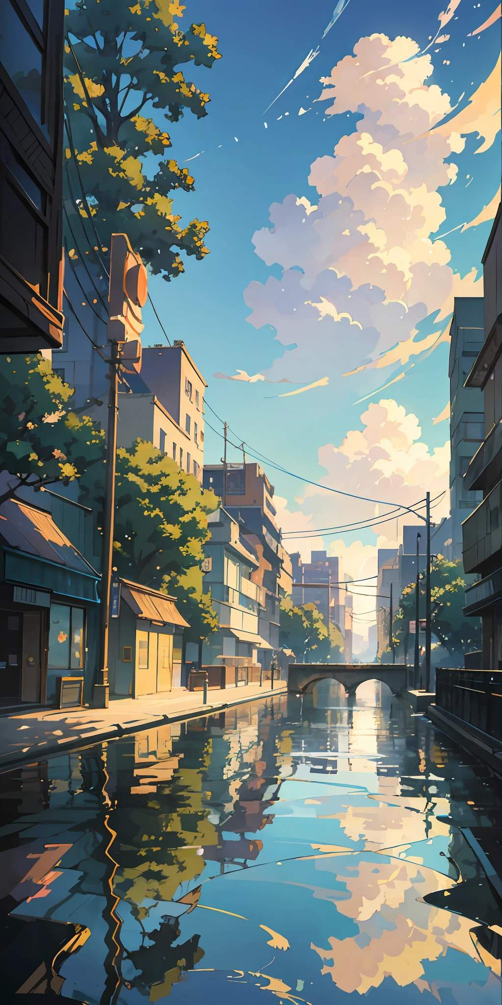 Summer, Makoto Shinkai's concept art, tumblr, magic realism, beautiful anime scenes, beautiful skies. by makoto shinkai, ( ( makoto shinkai ) ), anime background art, anime backgrounds, Makoto Shinkai's style, anime movie backgrounds, galaxy express, no humans. --v6