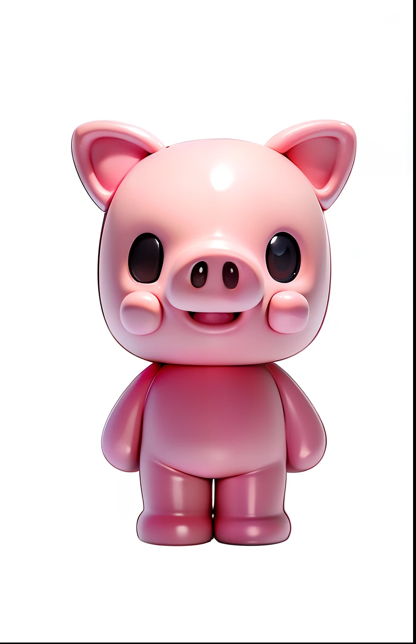 cartoon pig with black eyes and pink nose standing in front of a white background, a pig, piglet, pig pig pig, anthropomorphic warrior piglet, pig, robotic pig, pink iconic character, piggy, pigs, pork meat, pink nose, miniature pig, man bear pig, giant pig, half pig, cooky, with small nose