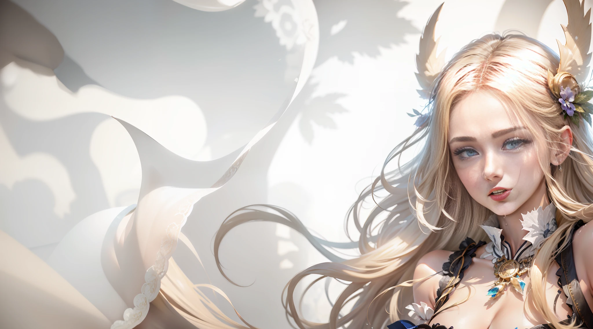 High-quality masterpiece, exquisite facial features, 4K picture quality, brilliant light and shadow, Tyndall effect, halo, messy hairstyle, juvenile gorgeous scene, exquisite clothes, unkempt hair, beautiful and detailed eyes, dynamic angle, gorgeous hair, detailed light and shadow all over the body --auto