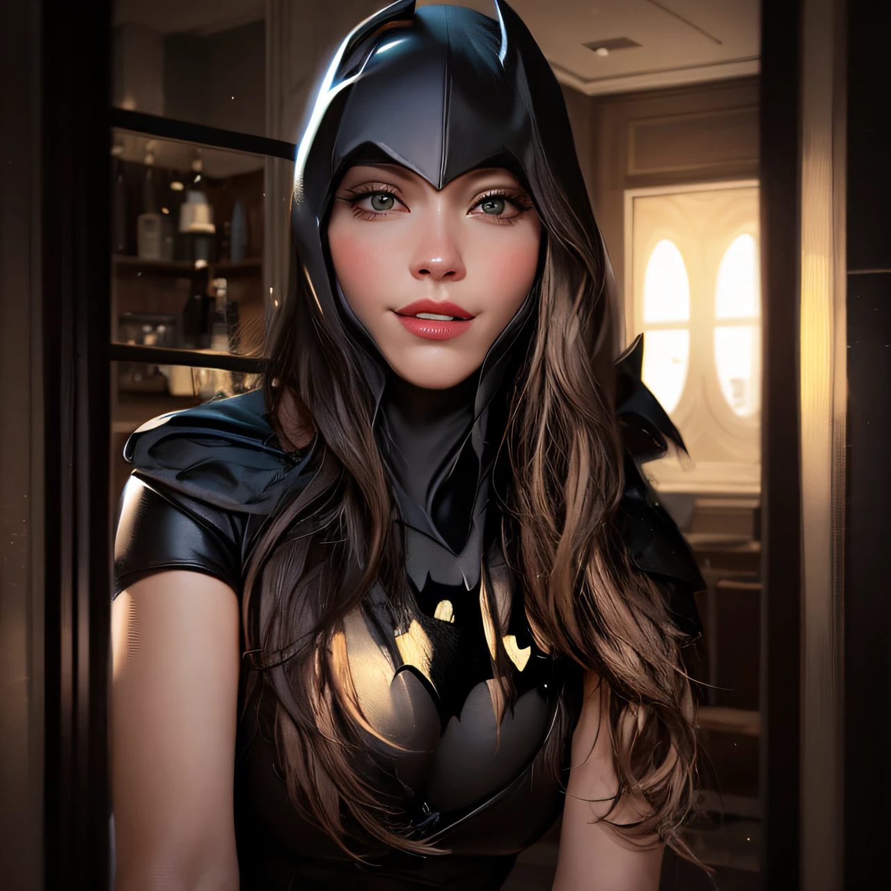 Dressed as Batman