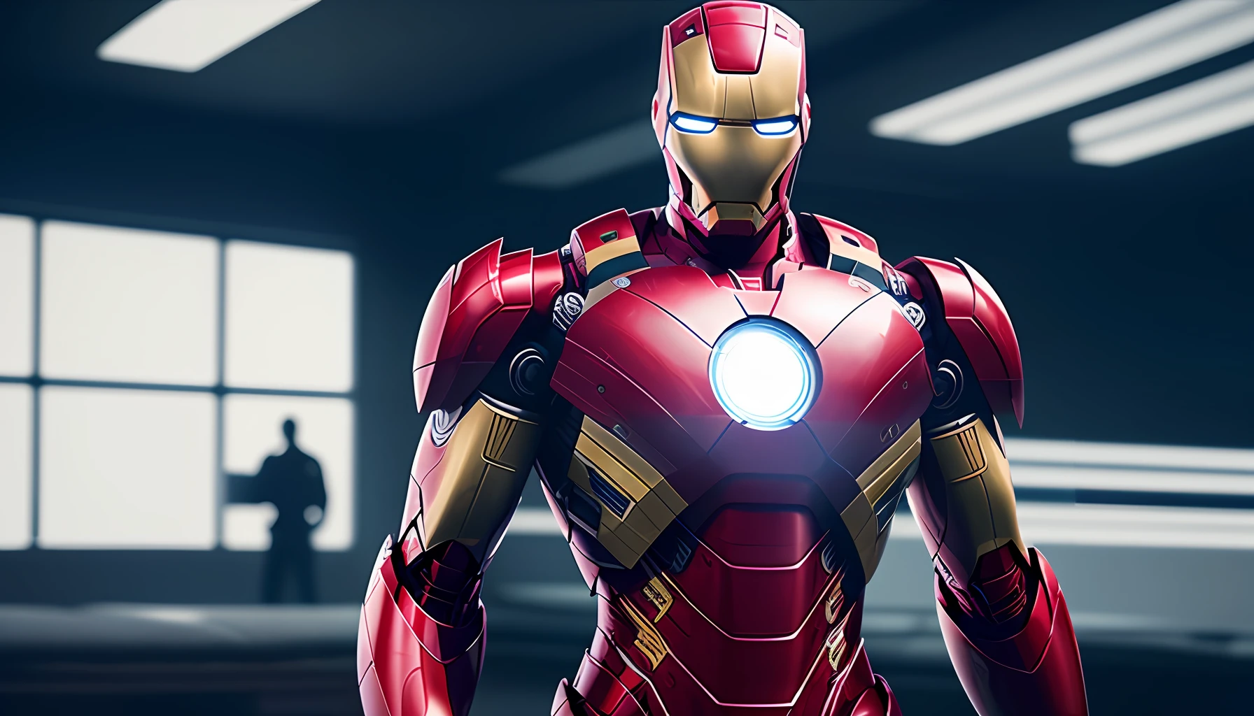 Artificial intelligence, mechanical texture, iron man, 4K ultra-clear, cinematic quality, surreal, detailed, real