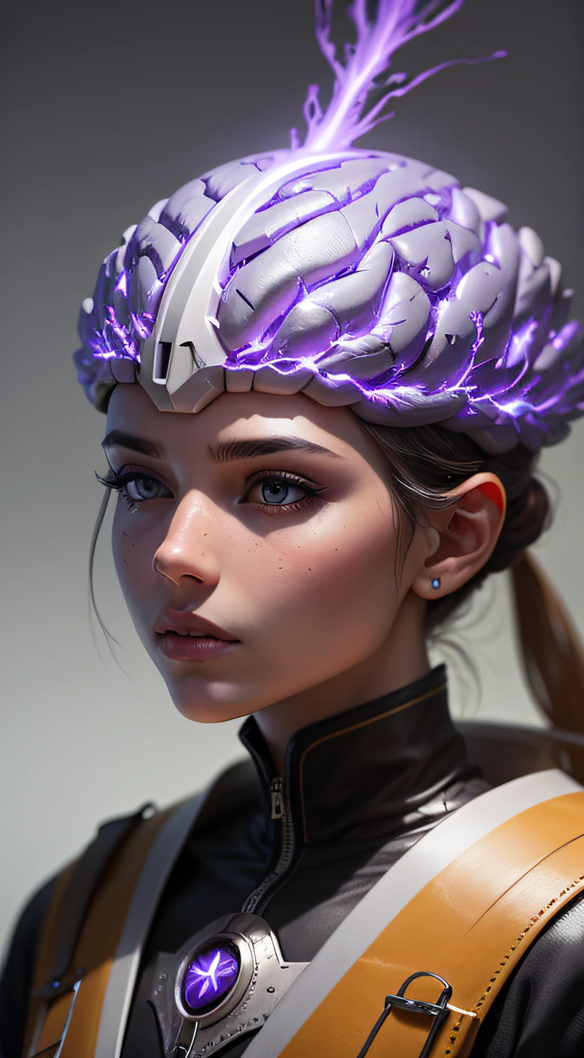 purple plasma brain, realistic, best quality, 4k --auto