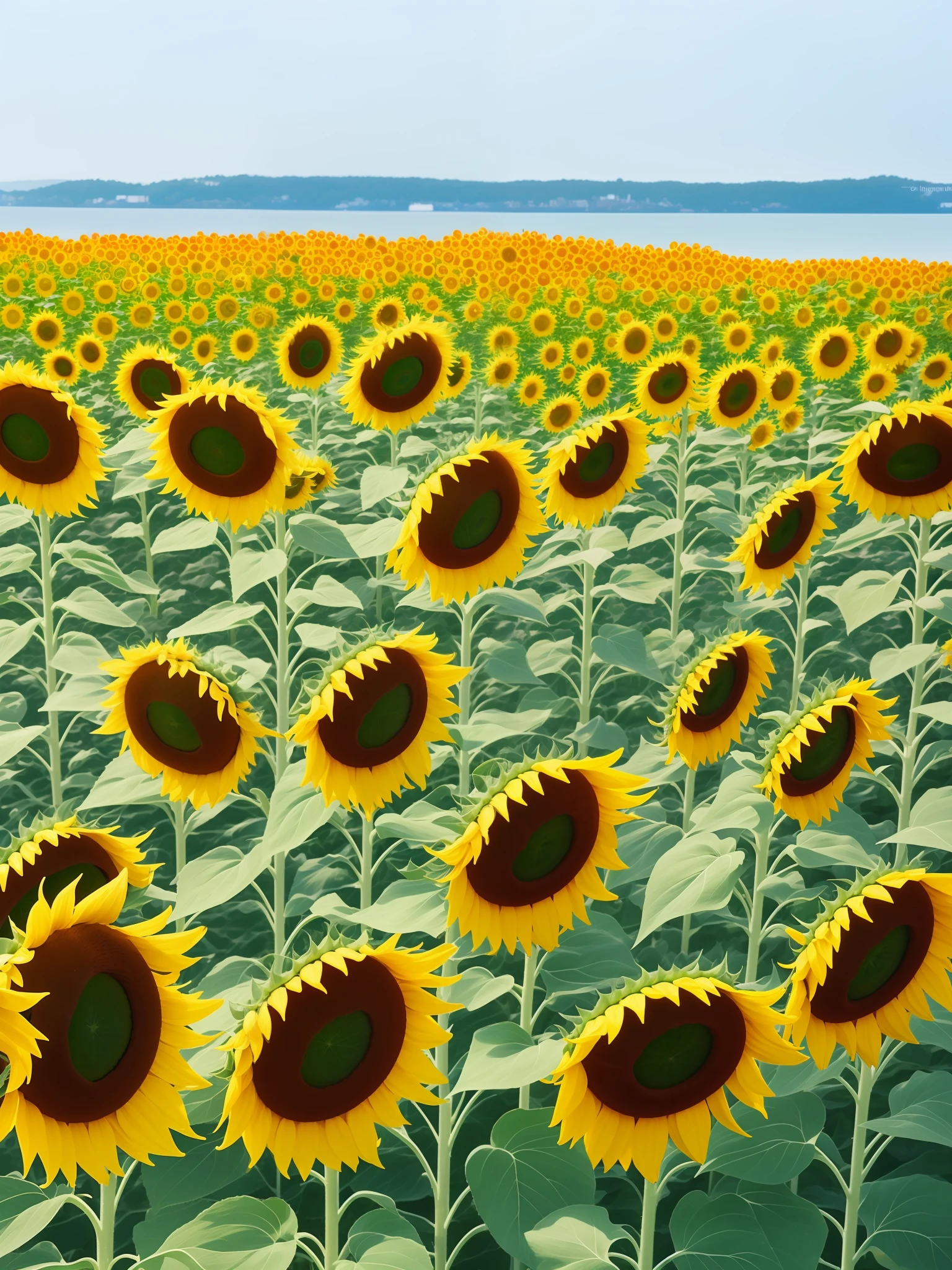 Seaside sunflowers