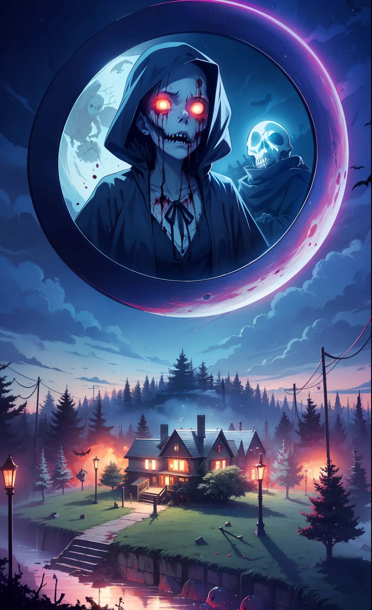 Haunted House,Eerie Forest,Ghostly Encounter,Abandoned Asylum,Creepy Doll,Sinister Shadows,Demonic Possession,Haunted Dollhouse,Cursed Mirror,Grim Reaper,Poltergeist Activity,Zombie Apocalypse,Ghastly Graveyard,,Malevolent Spirits,Blood Moon