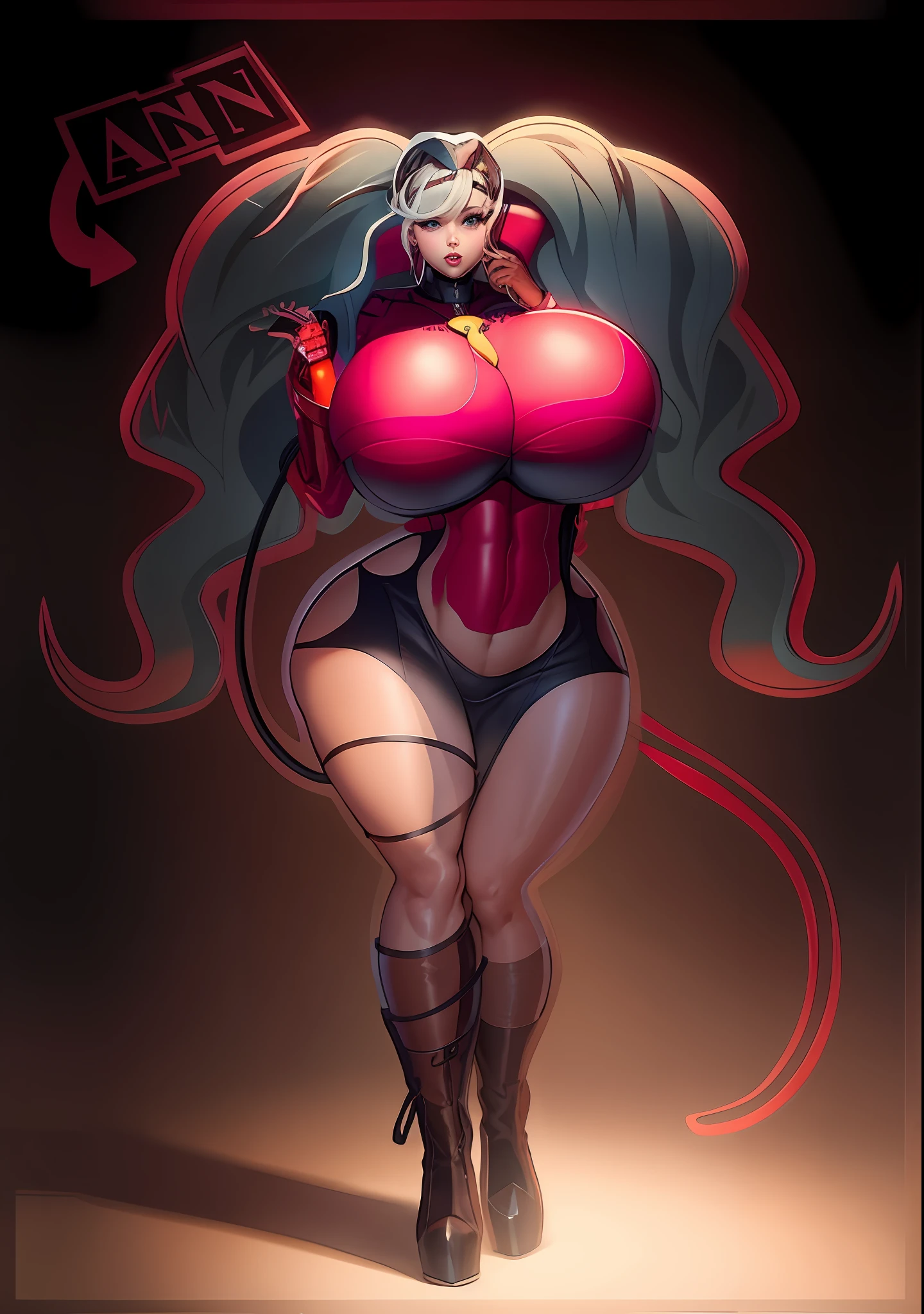 a cartoon picture of a woman in a red bikini and a cat tail, fullbody commission for, commission for high res, sfw version, thicc, oppai proportions, oppai, cel - shaded art style, ann takamaki from persona 5, succubus in tight short dress, biomechanical oppai, clean cel shaded, lola bunny fanart, commission for