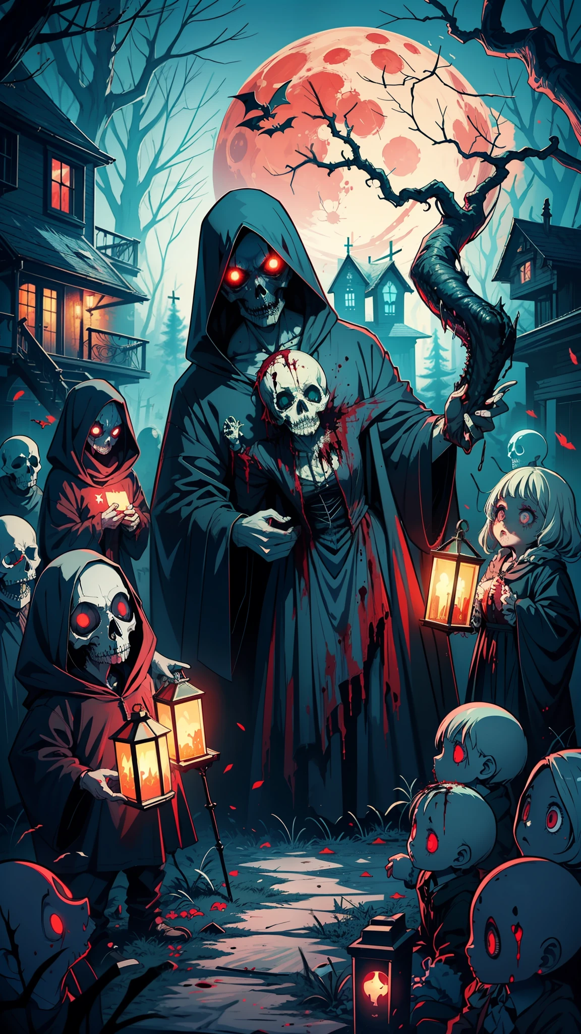 Haunted House,Eerie Forest,Ghostly Encounter,Abandoned Asylum,Creepy Doll,Sinister Shadows,Demonic Possession,Haunted Dollhouse,Cursed Mirror,Grim Reaper,Poltergeist Activity,Zombie Apocalypse,Ghastly Graveyard,,Malevolent Spirits,Blood Moon