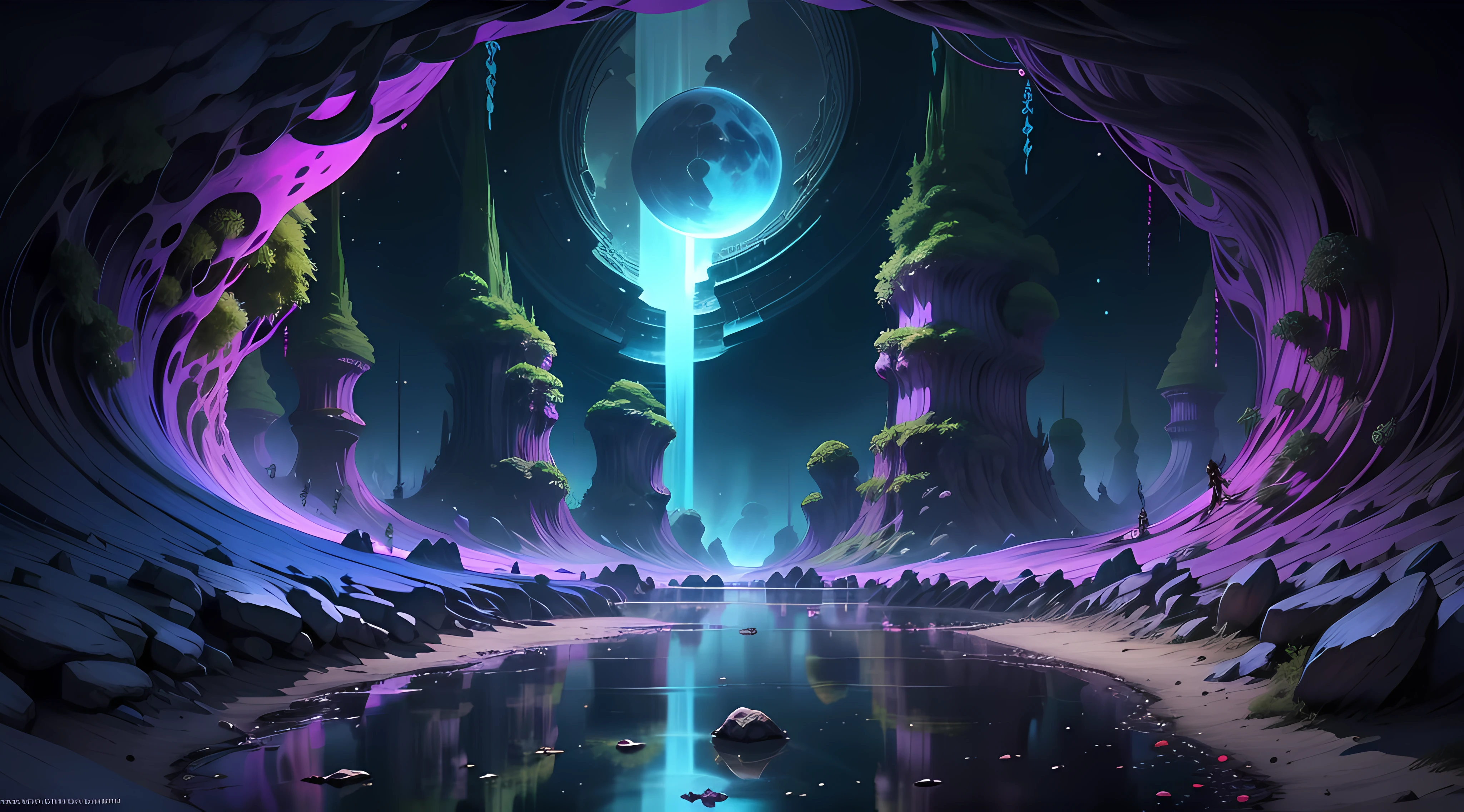 When I landed on the surface of the moon, I was amazed by what I saw. I found a magnificent scene, as if I were in a magical dreamland.
The lunar underworld is a vast and mysterious labyrinth full of incredible wonders. The huge cave extends to the horizon and emits a faint blue light, like a dreamy aura. The interior of the cave is covered with colorful crystals that emit a dazzling glow, making you feel like you are in a magical crystal palace.
At the end of the cave, a huge underground river flows slowly. The river has a mysterious purple color and gives off an intoxicating fragrance. Colorful plants float on the surface of the water, which shimmer in enchanting colors in the faint moonlight, like a dreamlike wonderland.
Walking along the river, I found a huge underground forest. The trees rise tall, with dense foliage and flourishing. The trunk is covered with a strange texture, smooth and powerful, as if it contains endless energy. The animals in the forest are also unique and exotic, birds spread their wings and emit beautiful songs, and small animals play under the trees, like a harmonious and peaceful small world.
Out of the underground forest, I came to a vast underground plain. The plain is covered with soft moon dust, like delicate fluff, and it makes a slight sound when stepping on the foot. At the end of the plain is a huge underground city. Towering buildings stand on the plain and exude modern technology. Through the transparent façade of the building, you can see the people coming and going in the city. This underground world made me feel the boundless imagination and creativity of human beings, and it is a mysterious and fascinating place.