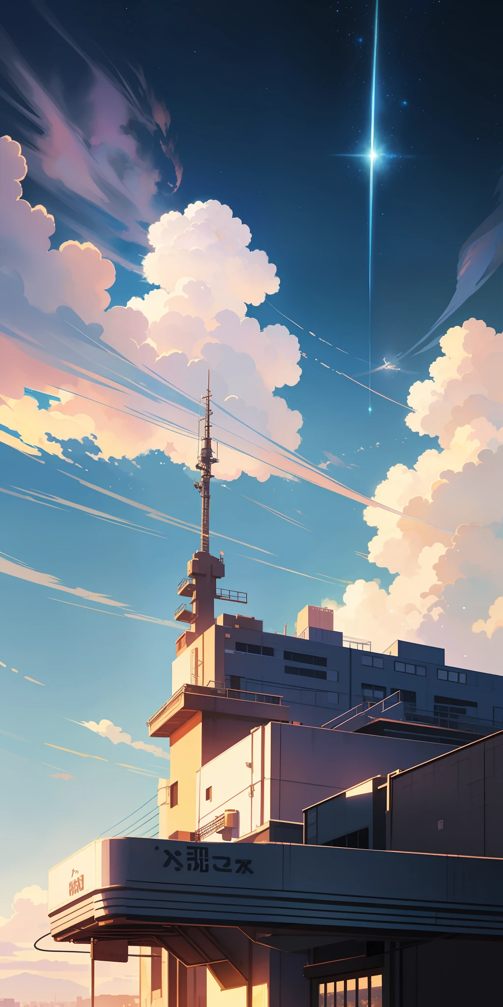 Summer, Makoto Shinka, concept art, tumblr, magic realism, beautiful anime scenes, beautiful skies. by makoto shinkai, anime background art, anime backgrounds, Makoto Shinkas style, anime movie backgrounds, galaxy express, glittery sky