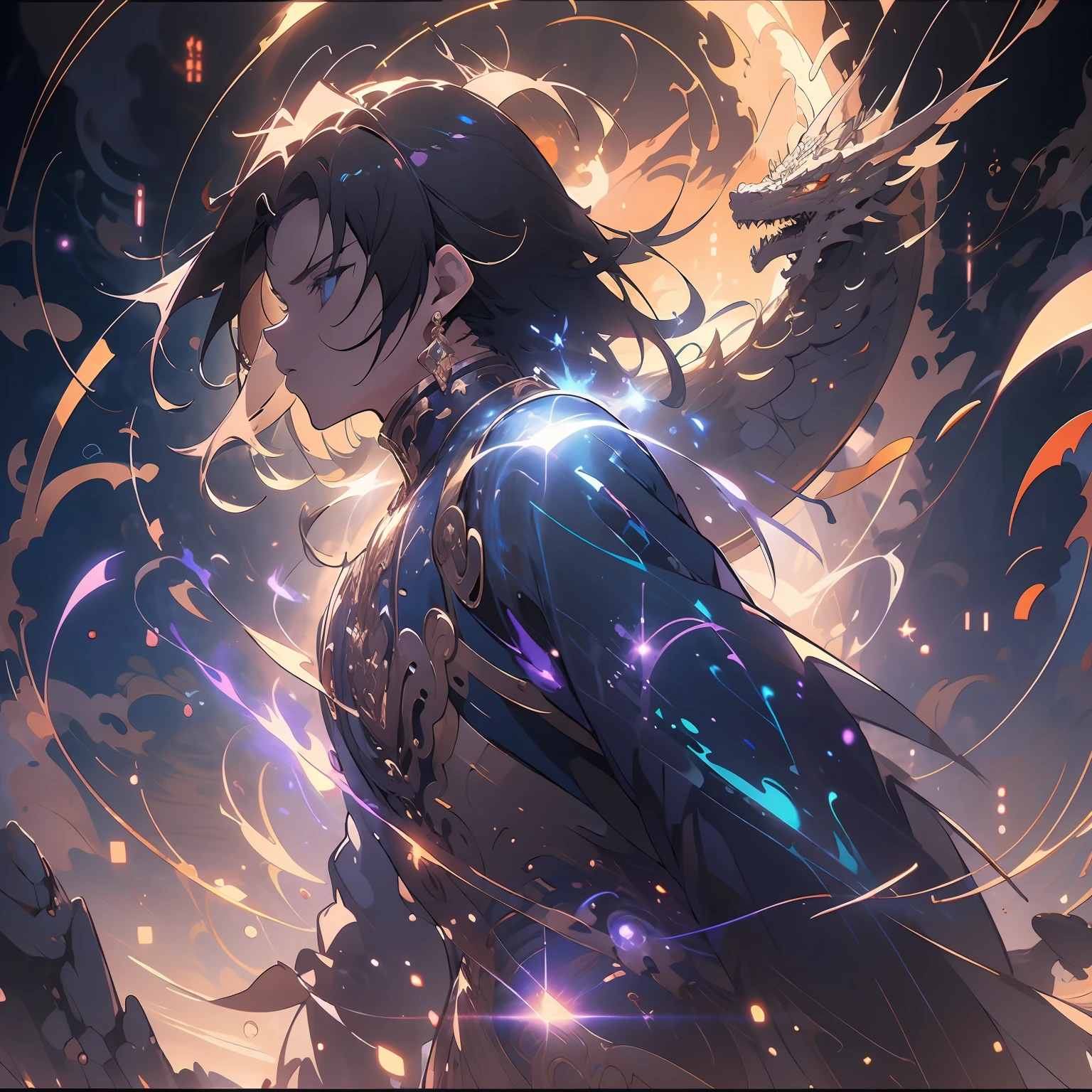 Anime girl standing in front of a dragon fighting with dragon, sky back, memory trapped in time and space species, infinite space background, ((Makoto Shinkai)), brave and evil dragon, Shakespeare's romance, ethereal, anime art wallpaper 8K, anime art wallpaper 8K, anime art wallpaper 8K, time fragments, ethereal anime, 8k anime wallpaper, beautiful fantasy anime, anime art wallpaper 8k, 8K manga wallpaper, anime art wallpaper, 8k anime art wallpaper 8K, anime fantasy illustration, anime fantasy artwork, Beautiful anime artwork, anime epic artwork anime fantasy artwork, beautiful anime artwork, anime epic artwork, official art, Unity 8k wallpaper, super detailed, beautiful and beautiful, Obra-prima, best quality, (dynamic angle: 1.4), romantic depth of field exotic_Dance,, PerfectNwsjMajic, (Obra-prima, top quality, best quality, official art, Beauty and aesthetics: 1.2), extreme detail, colorful, highest detail, Obra-prima, best quality t, reality,