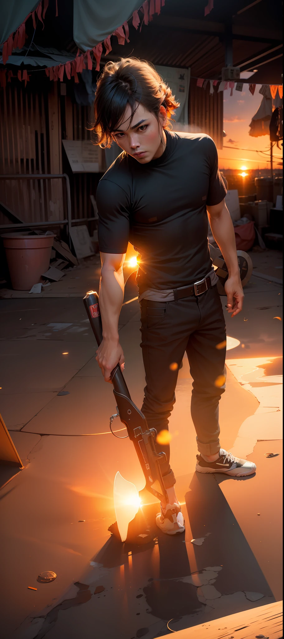 Change this pic background sunset