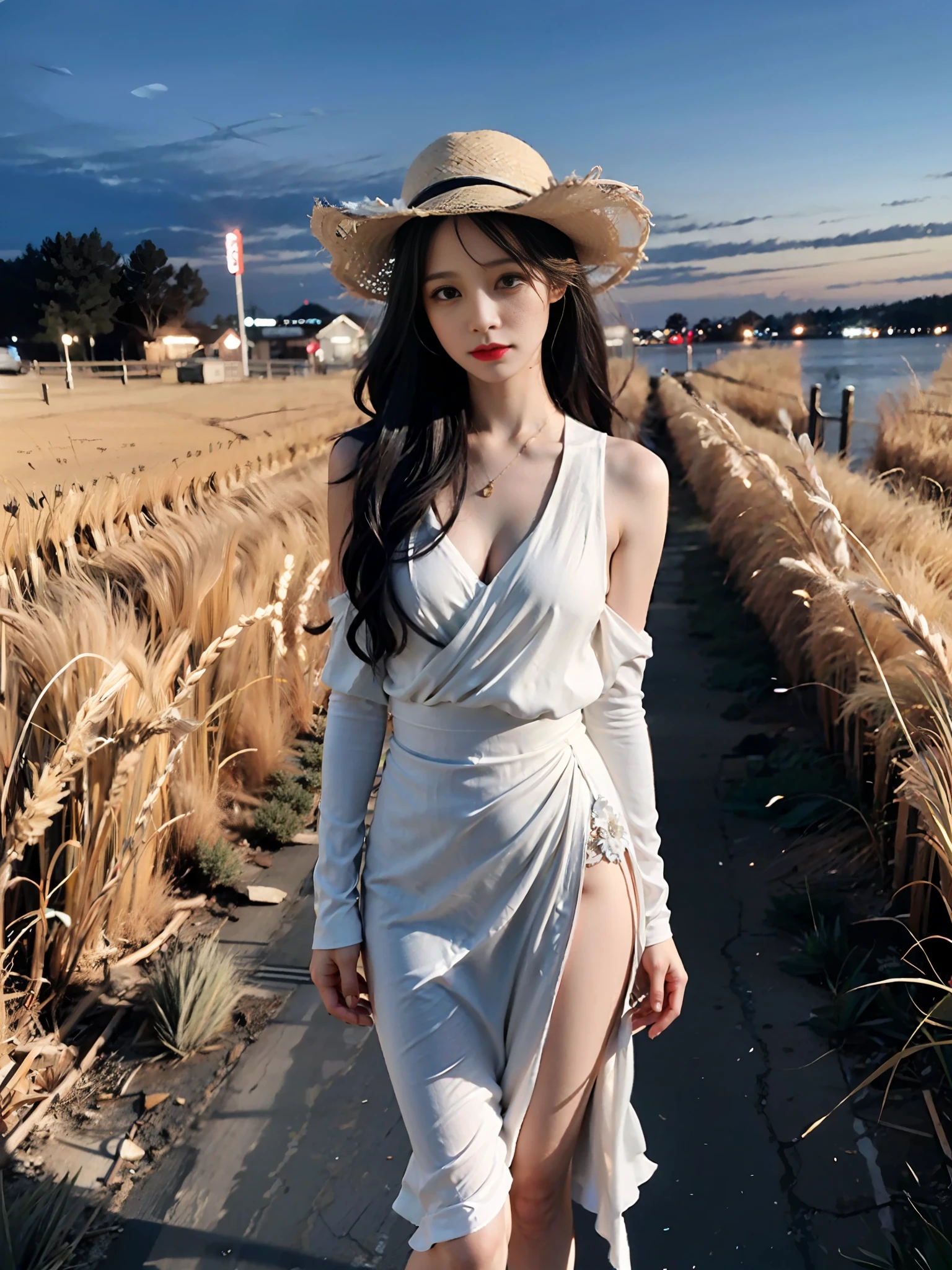 Night, darkness,16k, firefly glow,glow,hat,best quality, masterpiece, award winning