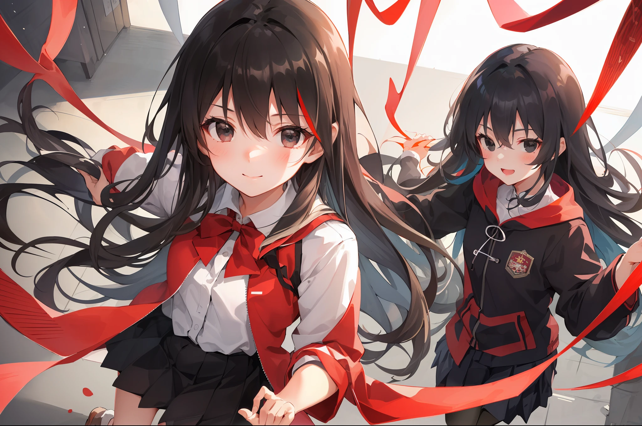 (best texture:1.2), 1girl playing in the (Nagasaki Lantern Festival), absurdres,((masterpiece)), ((best quality)), (ultra-detailed), ((extremely detailed)),high definition,an extremely delicate and beautiful,((best quality)),,colorful,,((extremely detailed)), 4K, (8K),best quality, illustration, India-ink drawing,(pencil drawing:1.3), (watercolor pencil2:1.1), (beautiful),((perfect face,perfect body)),((so cool)), cute, ,morning, 1 girl, 20years old,full body, smile,( extra long hair:1.3), (bluish black hair:1.3), straight hair, hime cut, (tilted eyes:1.3), (black eyes:1.4), (tall stature), athlete, slender body, small brest, ((cool face)), ((slender face)), expression fair skin, (very long ((red)) oversized jackett:1.3), (beautiful detailed school uniform), military boots, She has a beautiful face and shining eyes,
