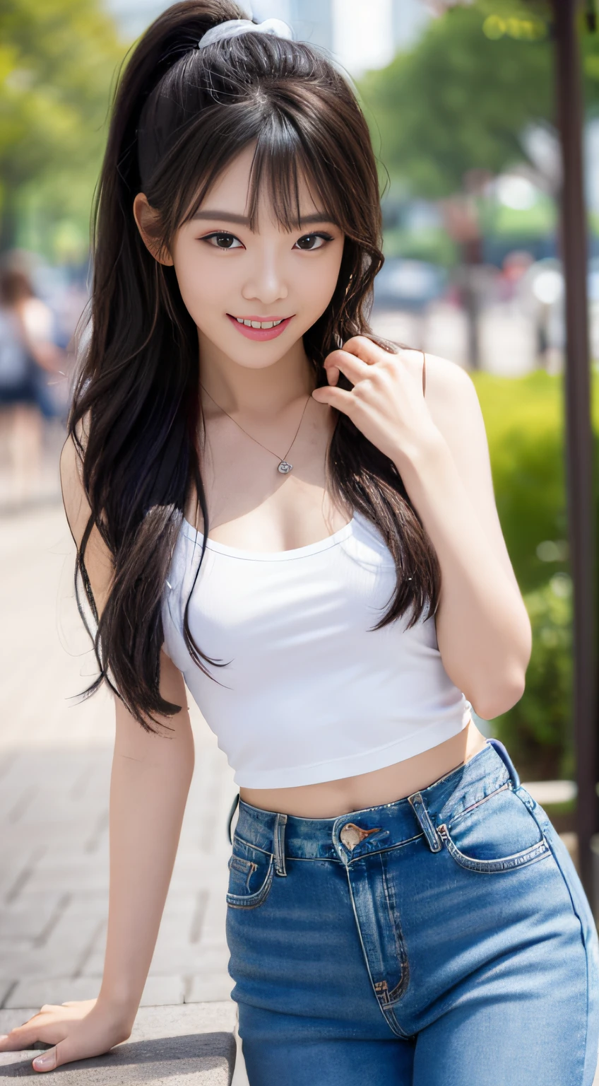 Ultra Detail, 4k 8k Wallpaper, (Soft Light and Shadow), Hand Details, Eye High Detail, 8K, (Best Quality: 1.5), Pastel Colors, (Smile Expression: 1.2), Full Body (Sharp Focus: 1.4), Masterpiece, High Detail of Hair (Long Black Ponytail Hair: 1.2), 1 Girl, (Perfect Female Body: 1.1), Uncensored, Angel Face, Detailed Face, Beautiful Girl, Cute, White T-shrt, jeans, pendant, waikiki beach, palm tree,
(Front Shot), (Full Length Photo: 1.3), Bokeh, HDR, UHD, Ultra Detail, Official Art, 4k 8k Wallpaper, 8K, (Best Quality: 1.5), Masterpiece, Hair High Detail, (Real: 1.5), 160 mm, (Vivid Color), Hetero, (Face to Camera Focus), (pureerosface_v1:0.6)