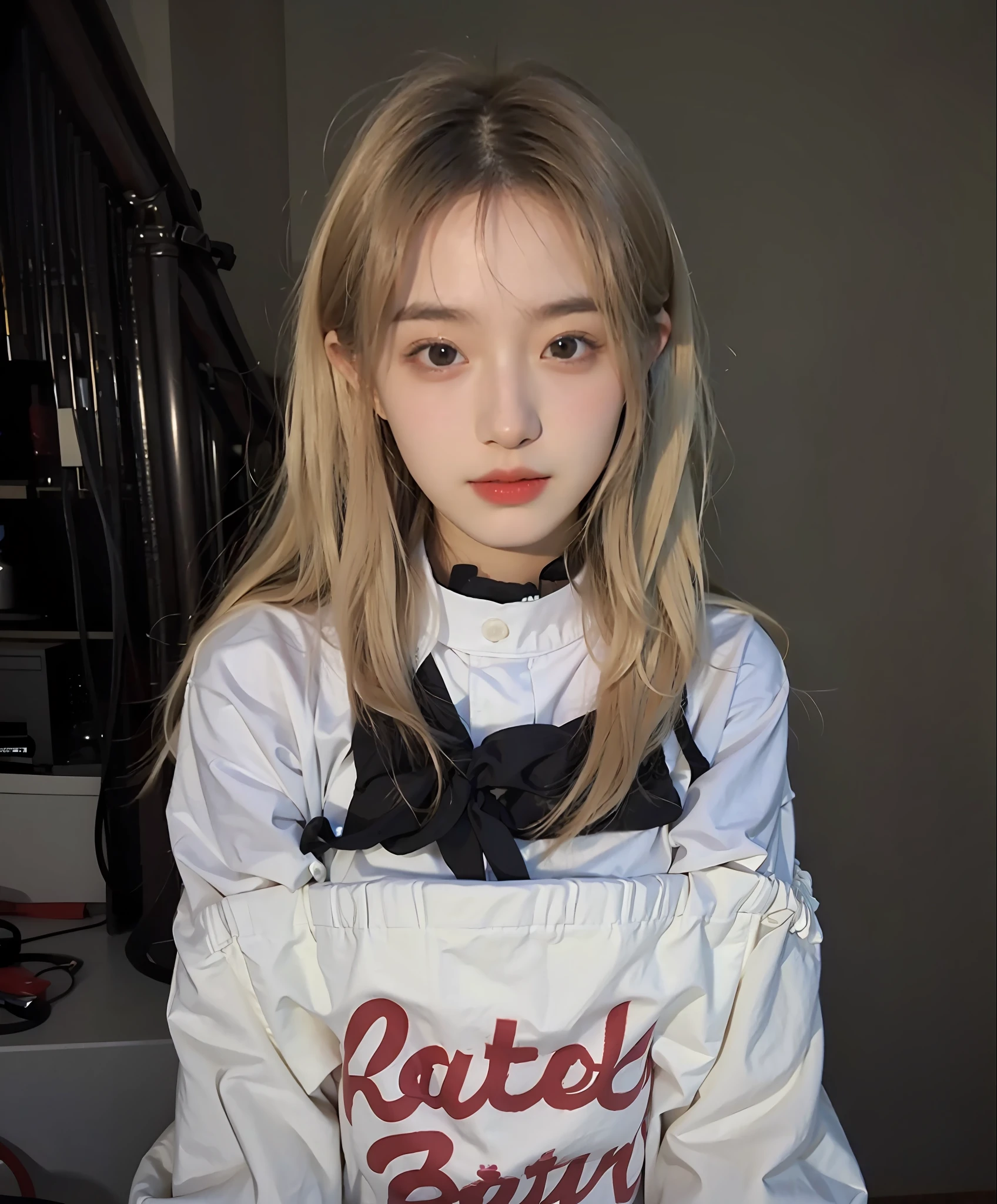 (Large breast:1.4),(open clothes:1.4),(white shirt:1.4), Best quality,masterpiece,ultra high res,(photorealistic:1.4),1girl,(16 years old:1.4)