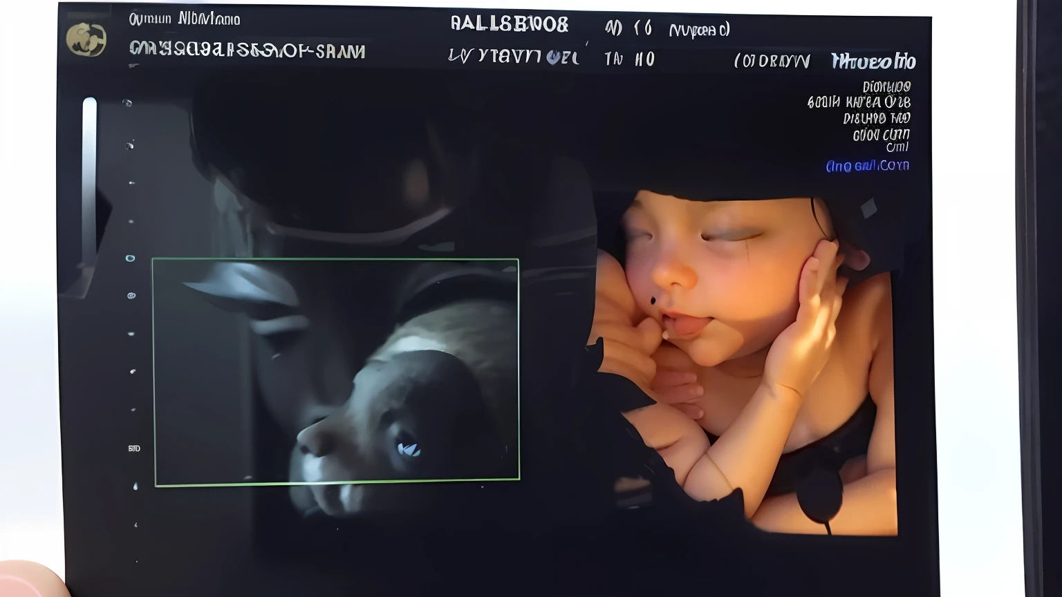 a newborn dalmation 3d newborn with head,baby photography, 3d digital art gallery & baby doll photo gaalery, in the style of abdel hadi al gazzar, 4months old
