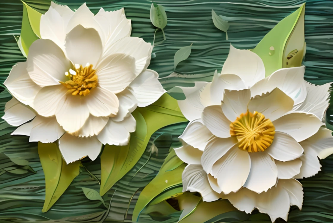 White petals, yellow buds
