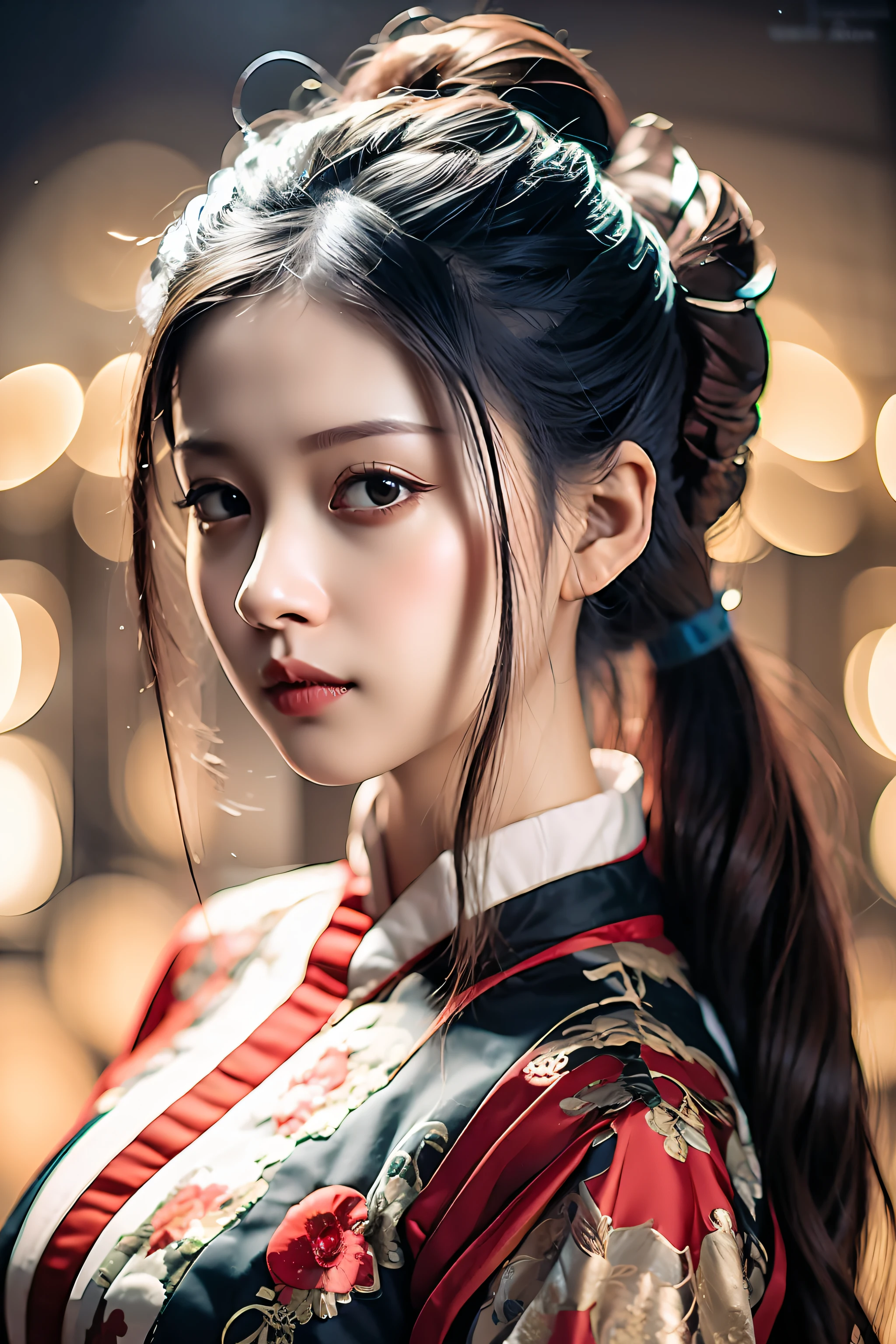 Best quality, masterpiece, high resolution, wuxia 1girl, chinese dress, super pretty face, super beautiful eyes, super beautiful hair