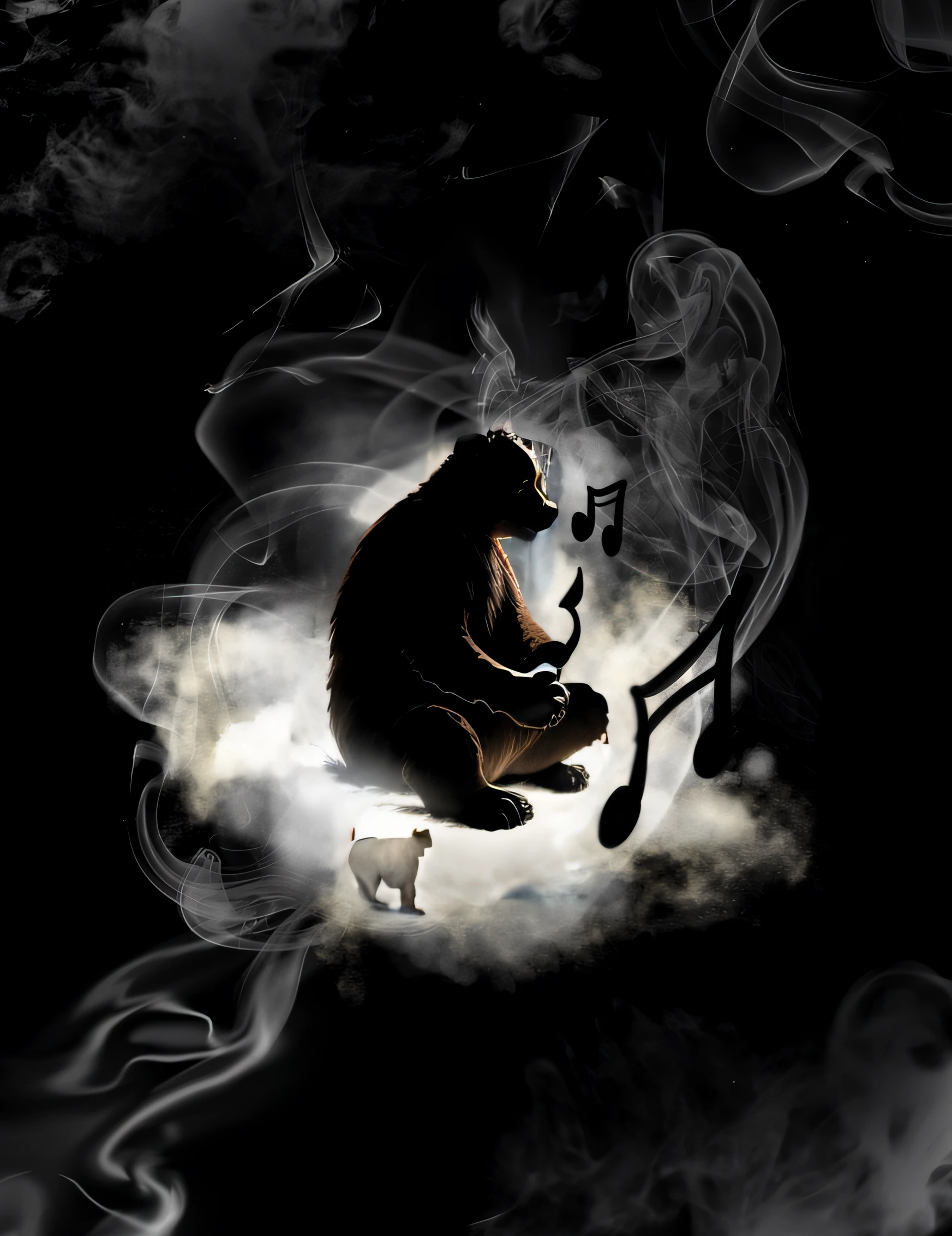Teddy bear, silhouette, a teddy bear --auto