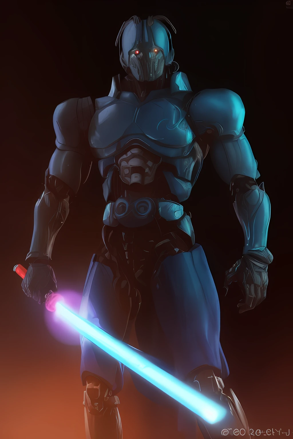 a close up of a man with a light saber in his hand, guyver dark hero, he-man with a dark manner, guyver style, guyver, cyborg ninja, cyborg samurai, cyborg warrior, blue cyborg, dark warrior, mobile wallpaper, jin - roh, movie still of a villain cyborg, character from mortal kombat, raziel irl, phone wallpaper