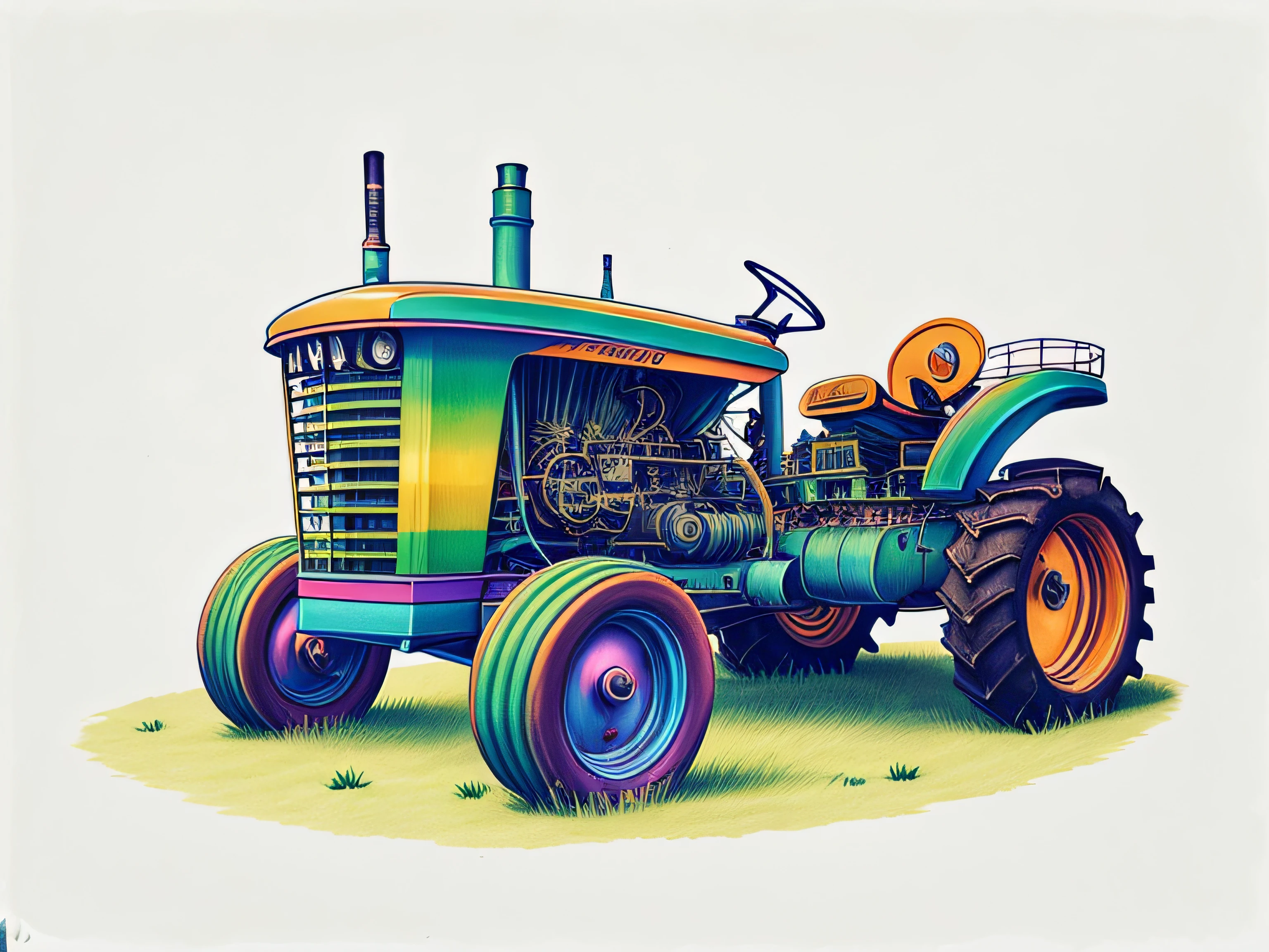 RainbowPencilRockAI farm tractor