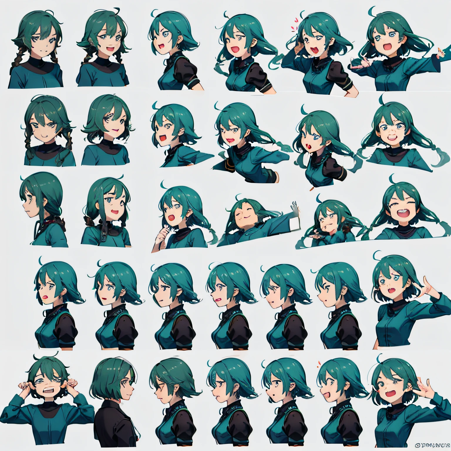 the various expressions of Blue shark， multiple poses and expressions, happy, angry, cry, expression love, etc, emoji pack， f/64 group，related character， Cartoon style--ar 3:4 --auto