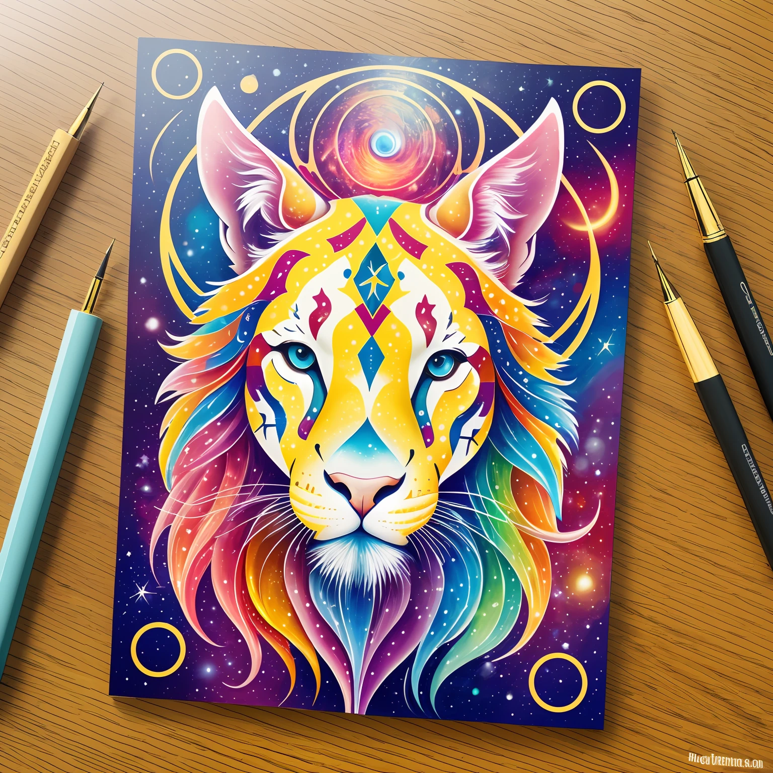 Create a vibrant and vibrant hyperrealistic Sagittarius zodiac sign