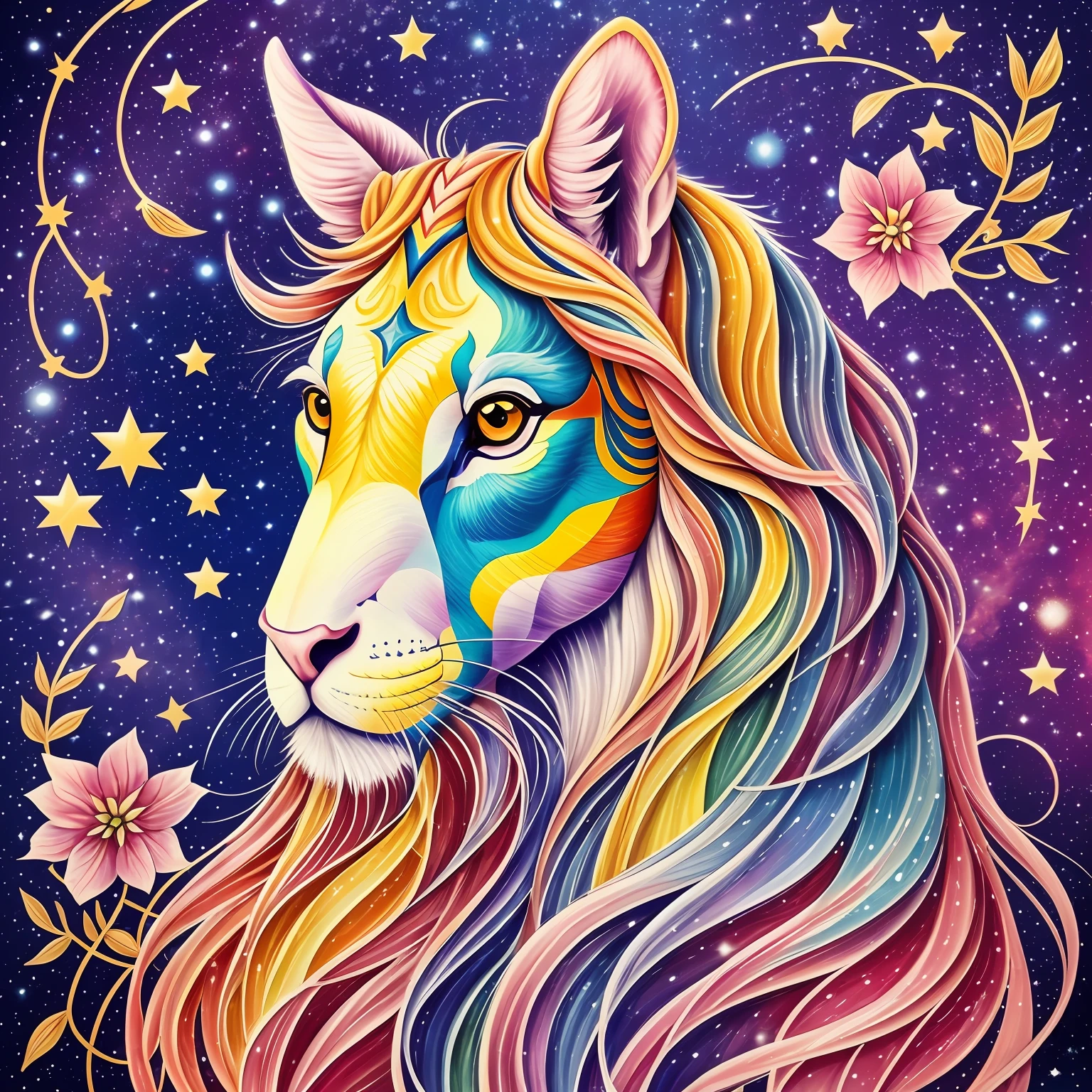 Create a vibrant and vibrant hyperrealistic Sagittarius zodiac sign