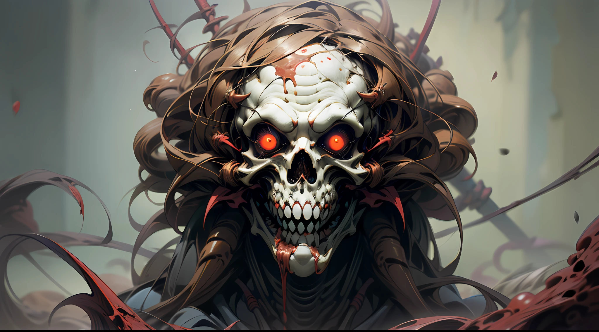 There is a face standing in front of the wall, extremely large world, Cthulhu, a pool of rotten flesh entangled, carrion, twisted faces combined with a creepy expression on the face, swallowing humans, tentacles flying indiscriminately, background covered with blood, Penny Wise, Penny Wise, dark but detailed digital art, detailed 4K horror artwork, Stephen King as Penny Wise, Penny Wise theme, horror!! Highly detailed, twisted, skeleton, epic illustration, darek zabroki, fantasy art Behance epic fantasy digital art style, epic fantasy science fiction illustration, fantasy painting, 8K highly detailed digital art, Guillem H. Pongiluppi, high quality digital concept art, by Bayard Wu, concept art wallpaper 8K, 8K HD wallpaper digital art, Obra-prima, best quality, (Dynamic Angle: 1.4), Fear Depth of Field exotic_Dance, PerfectNwsjMajic, (Obra-prima, Top Quality, Best Quality, Official Art, Beauty and Aesthetics: 1.2), Extreme Detail, Colorful, Supreme Detail, Obra-prima, Best Quality t, Reality,