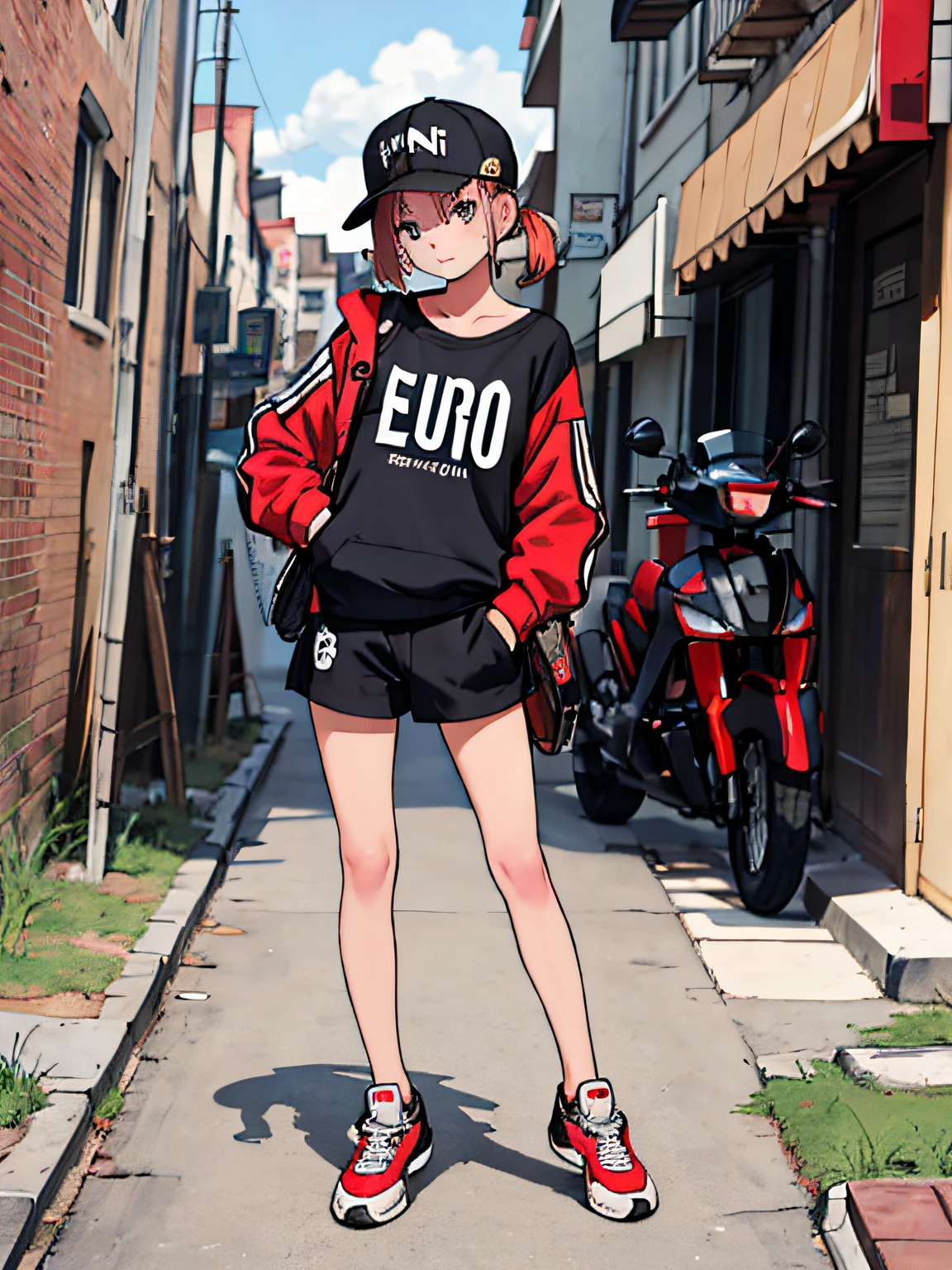 Best quality, detailed backgrounds, girls,, euro_street, random_wear,