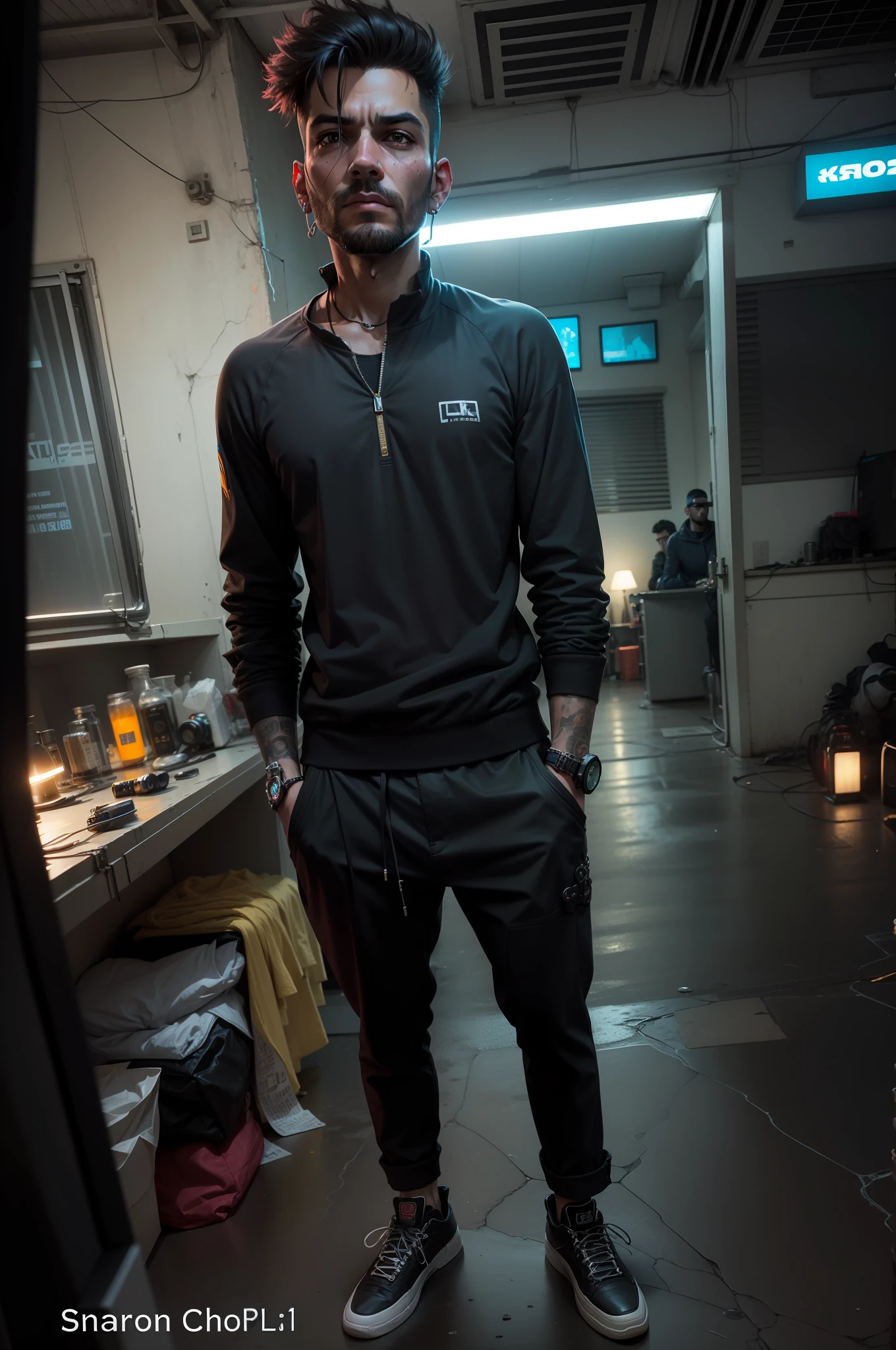 Cyberpunk look,cool men.real life,realistic, 4k image.dslr click
"click"
clicking