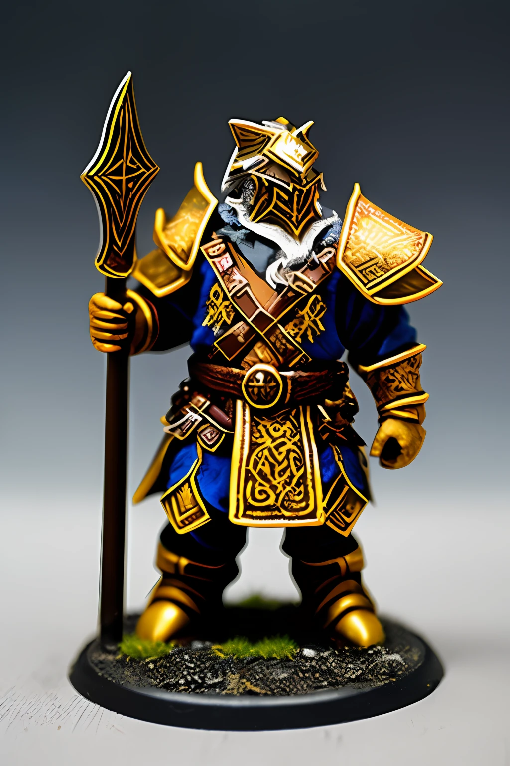 Dwarf, golden armor