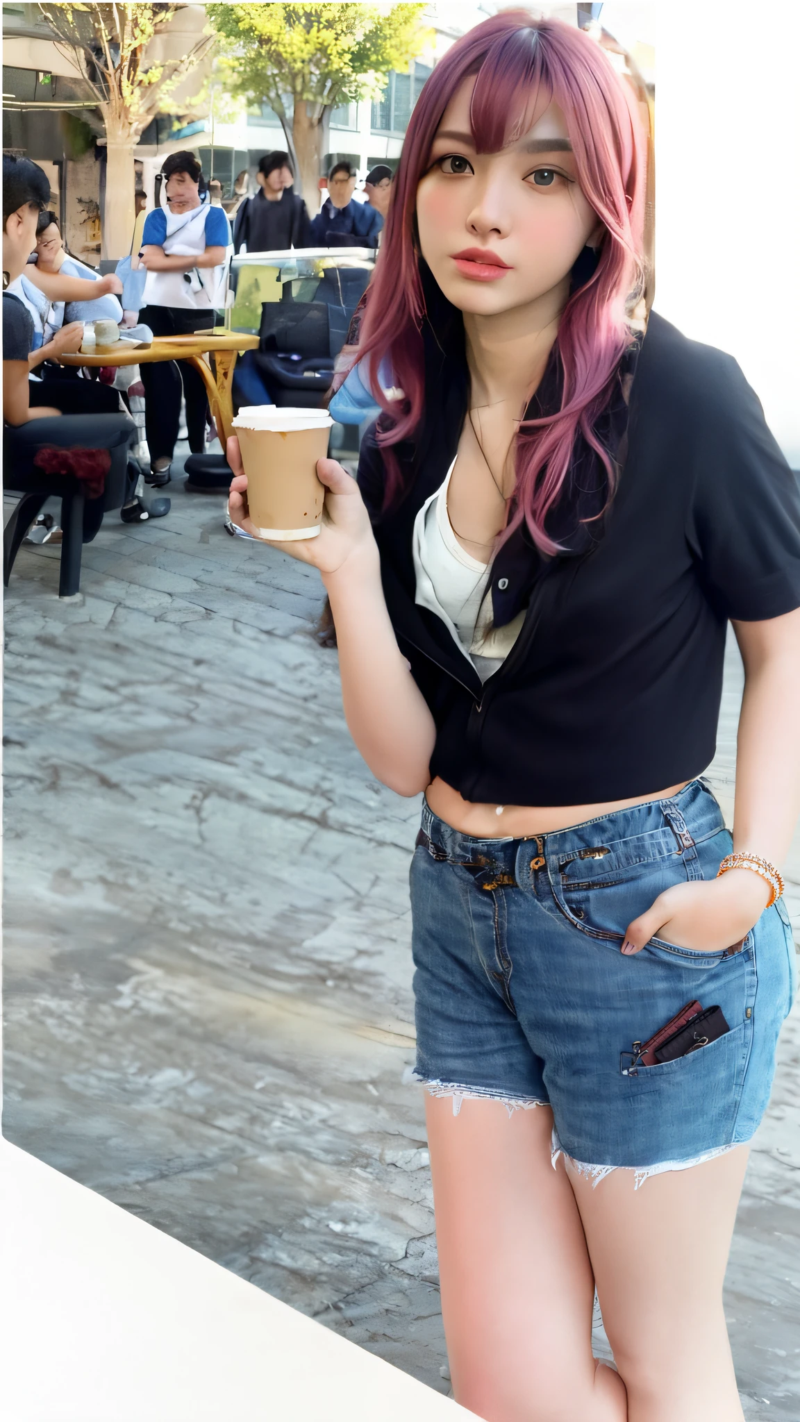 very pink hair,