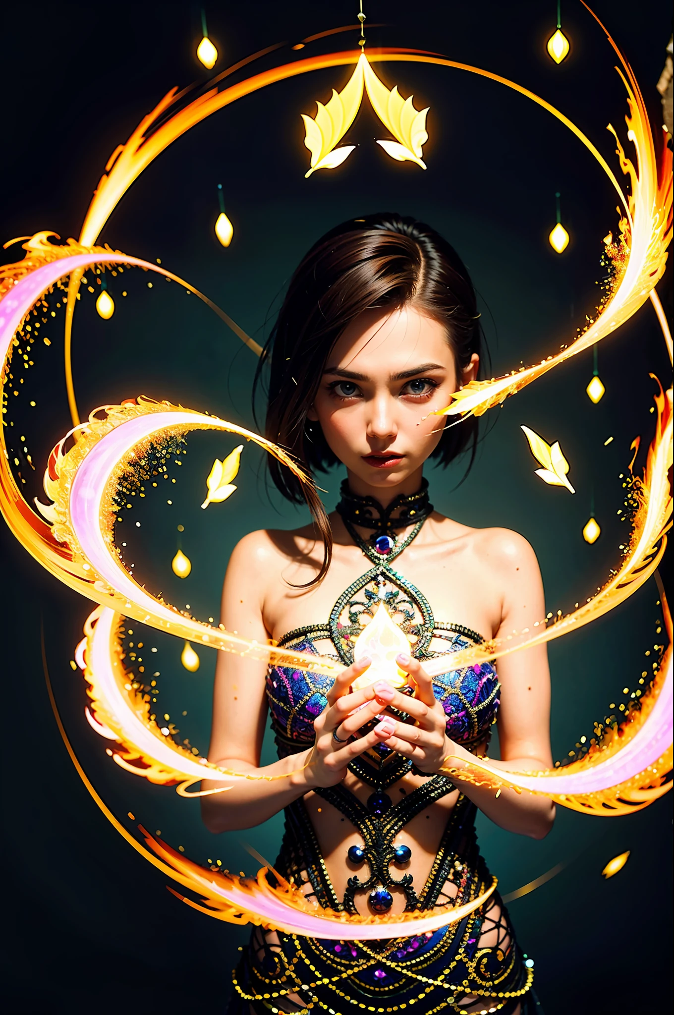 (masterpiece), (best quality:1.4), absurdities, [:intricate details:0.2], 1girl, fluttering tunics, intricate red magic circles, glowing runes, shimmering aura, intense focus, arcane incantations, crackling energy, levitating artifacts, ethereal staff, flickering candles, swirling mist, sparkling particles, mystical crystals, glowing sigils, intricate hand movements, supernatural singing, mysterious symbols, powerful invocation, transcendent consciousness,